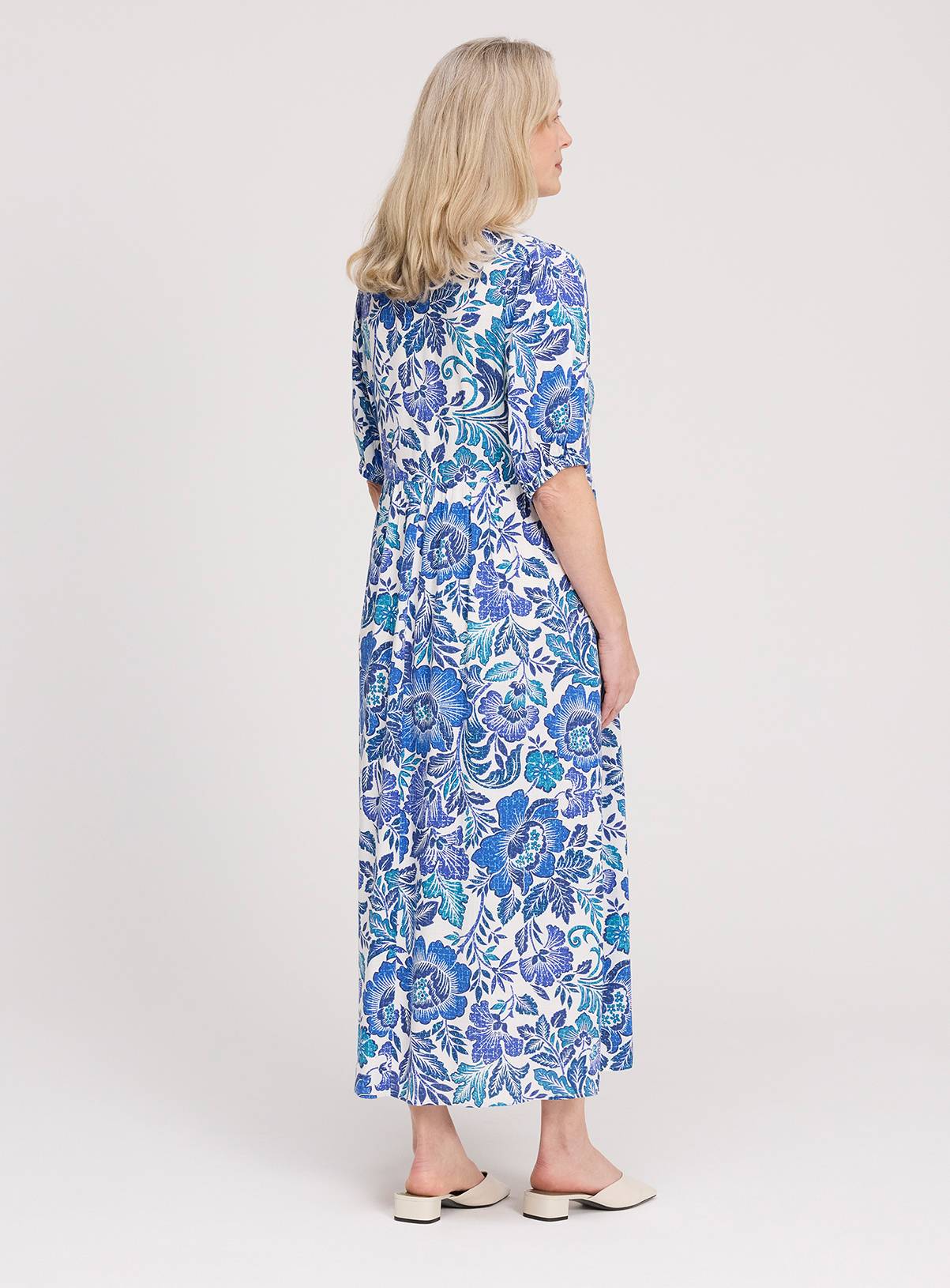 FINERY Logan Dress Blue Floral 16 - Image 5