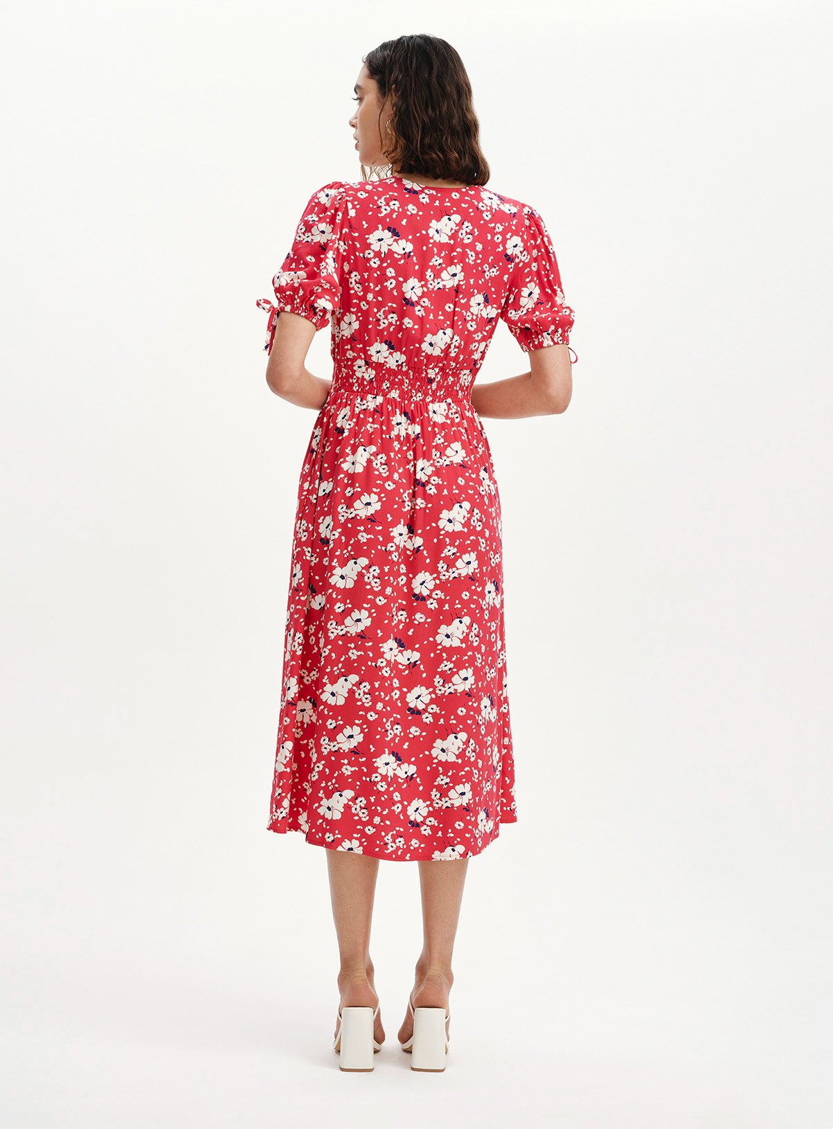 FINERY Margot Dress Red Floral 12 - Image 5 thumbnail