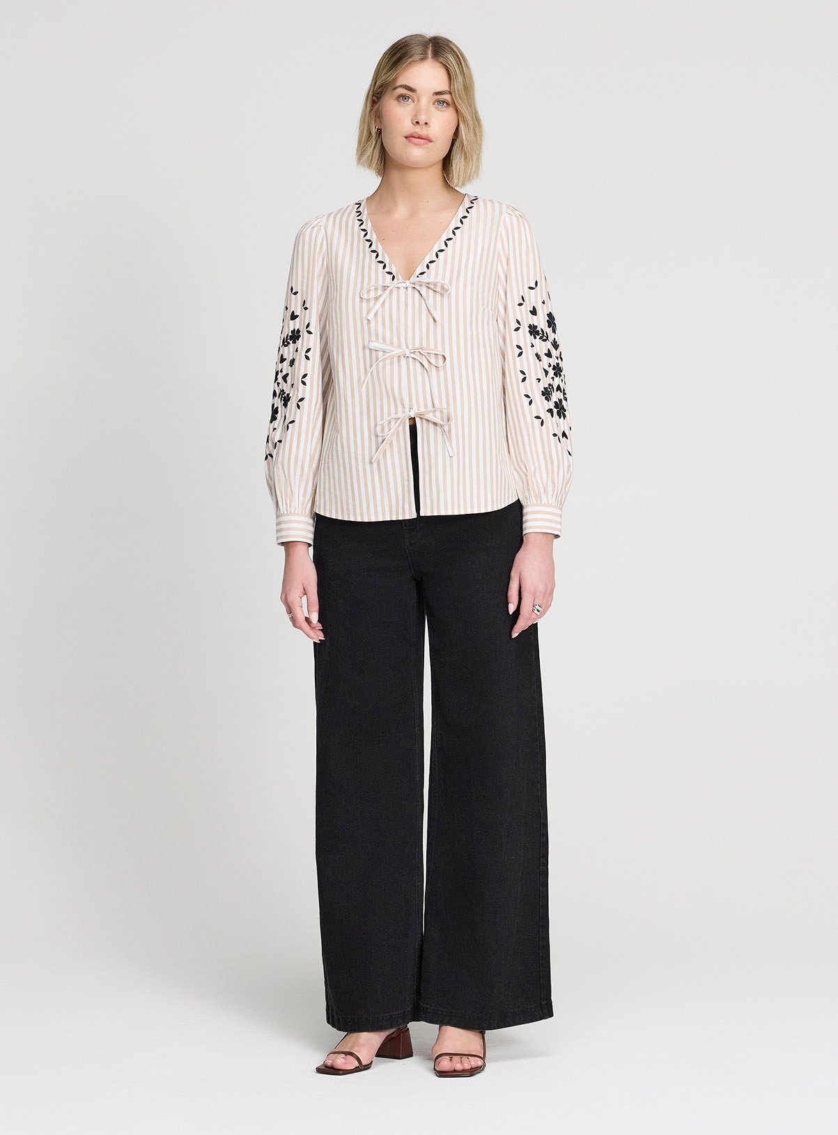 FINERY Karlee Top Neutral Stripe 16 - Image 1 thumbnail