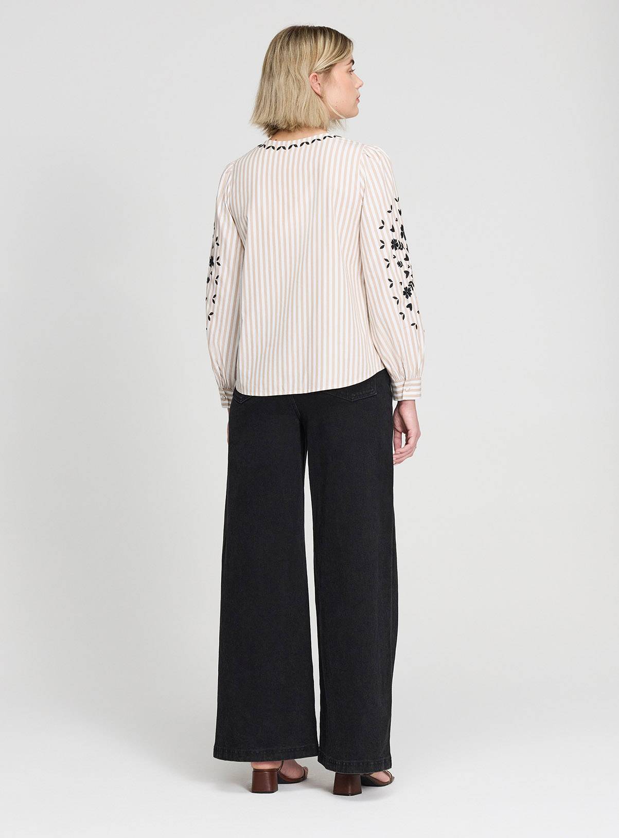 FINERY Karlee Top Neutral Stripe 16 - Image 5