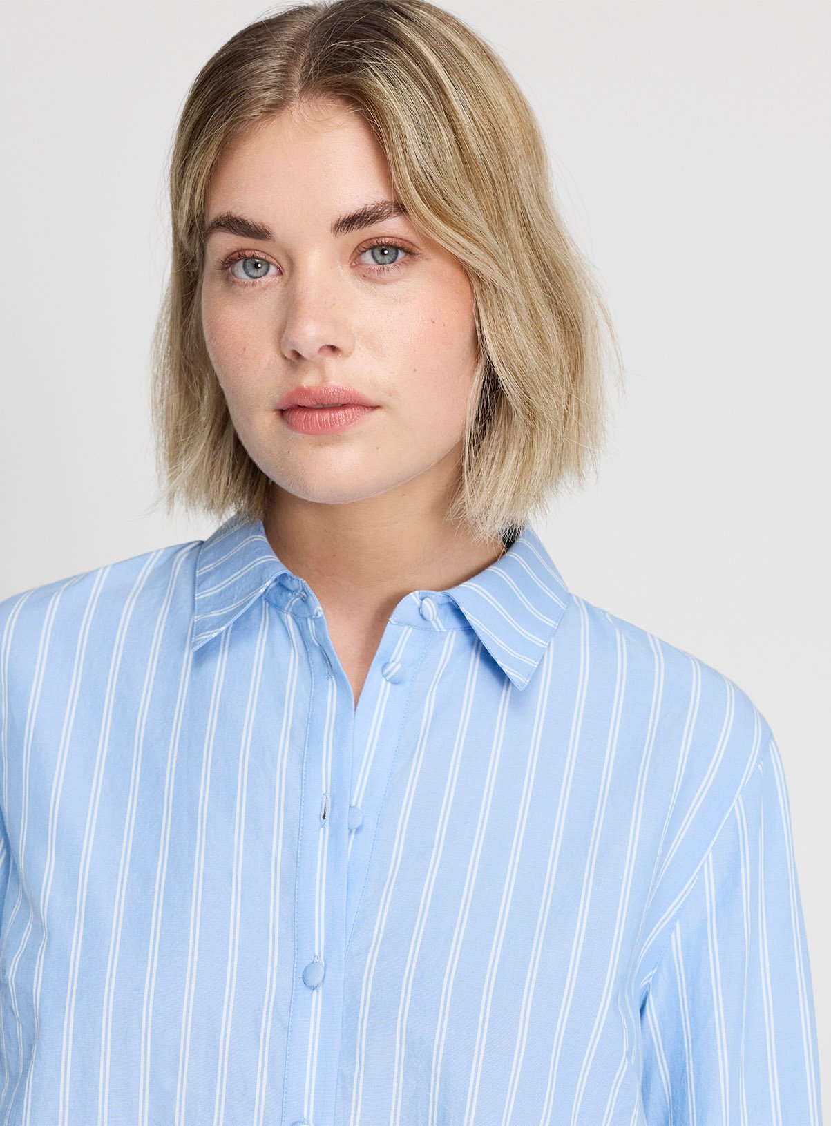 FINERY Sydnee Broderie Blouse Blue Stripe 10 - Image 3 thumbnail
