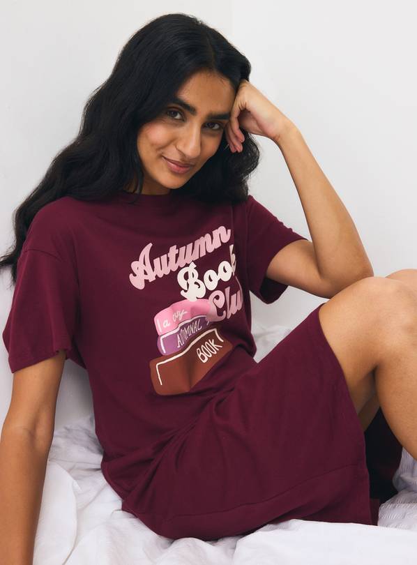 Plum Autumn Book Club Sleep T-Shirt S