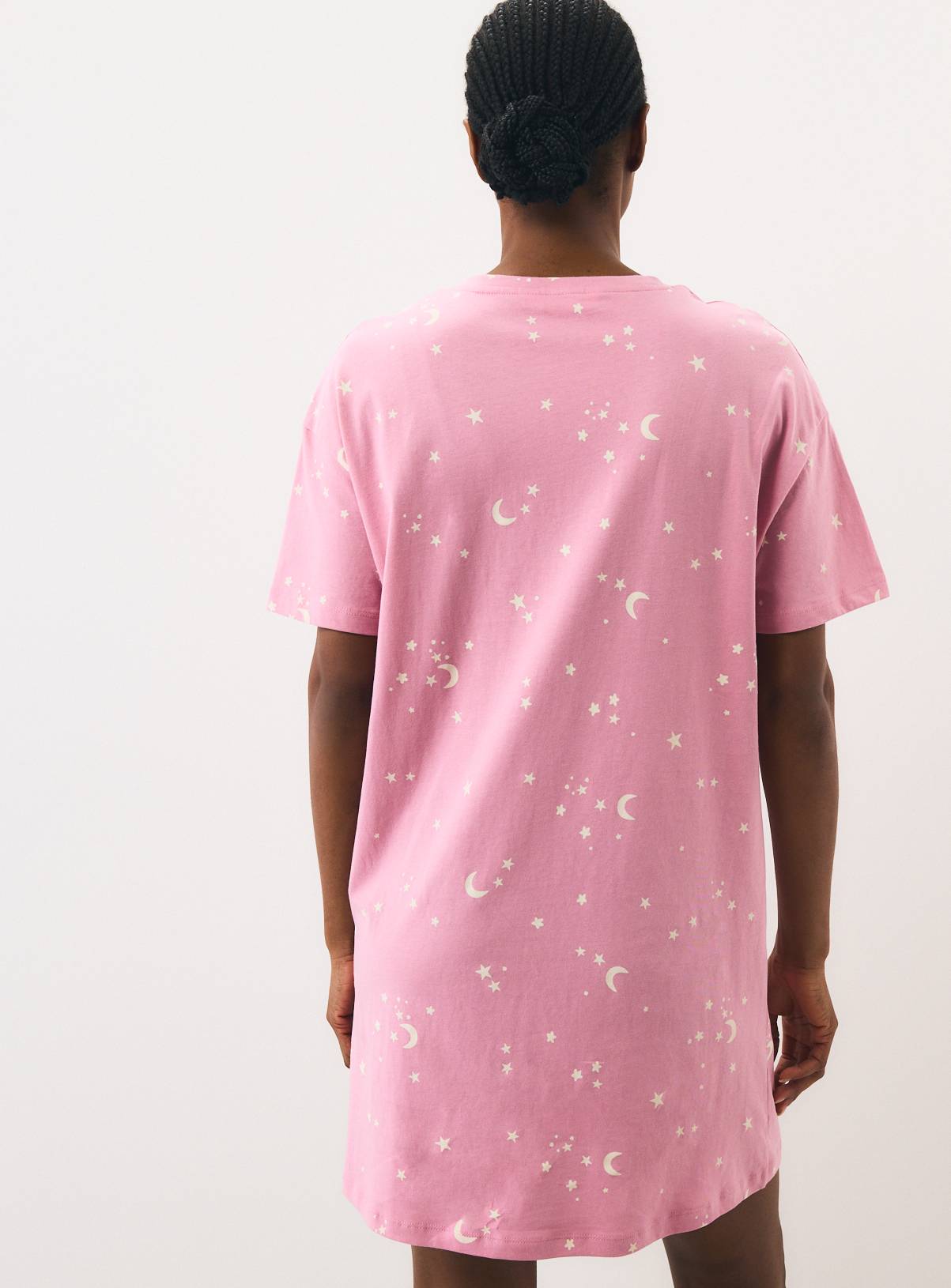 Pink Moon & Stars Sleep T-Shirt S - Image 4