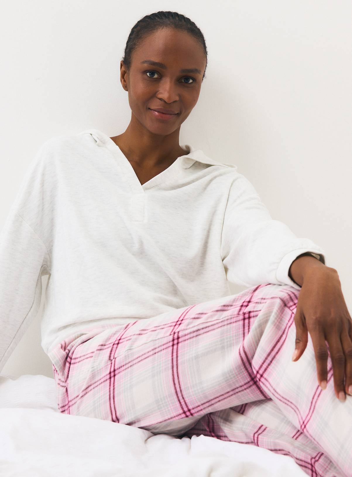 Grey Marl Hoodie Cosy Pyjamas XXL - Image 2