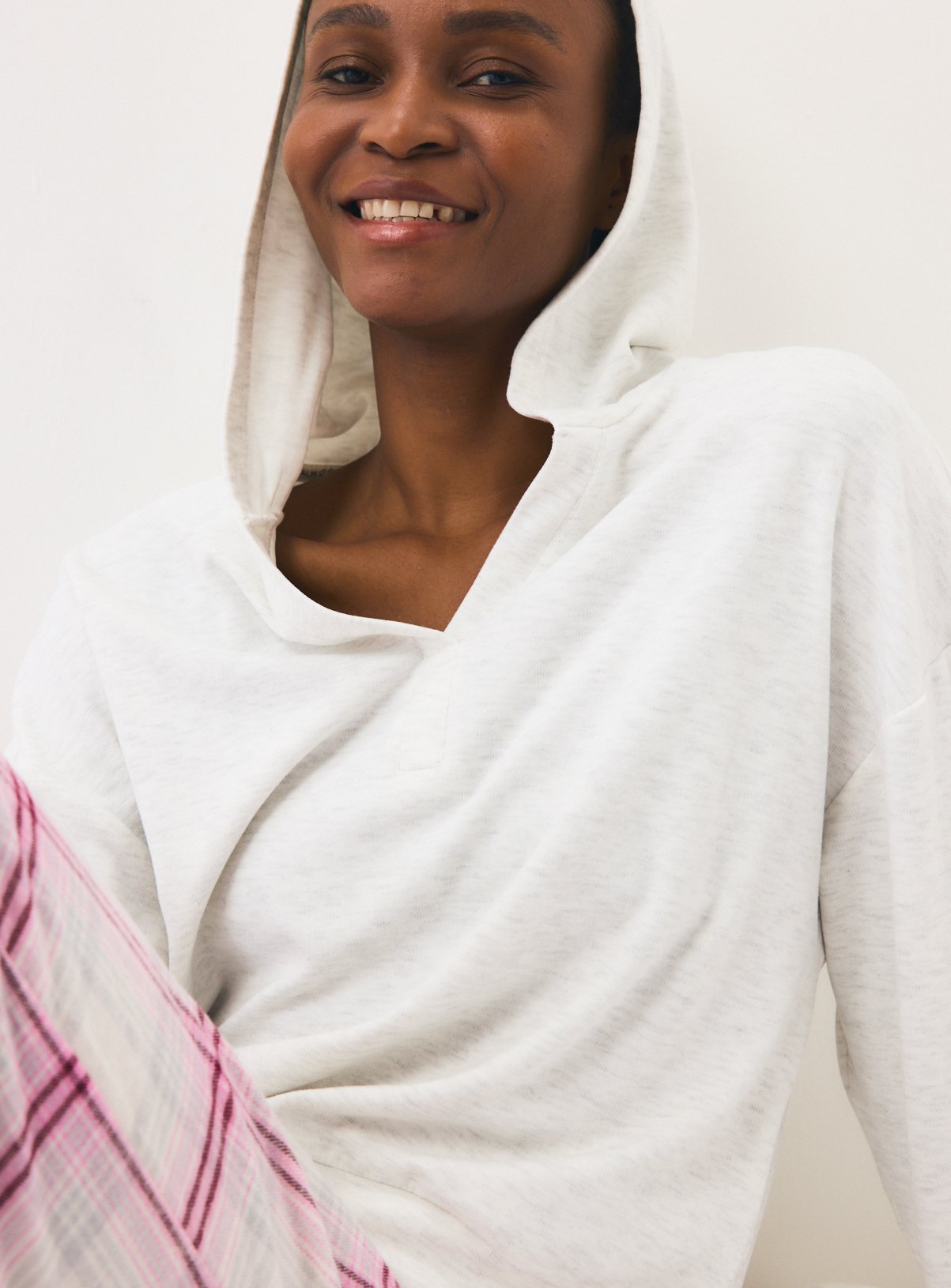 Grey Marl Hoodie Cosy Pyjamas XXL - Image 3 thumbnail