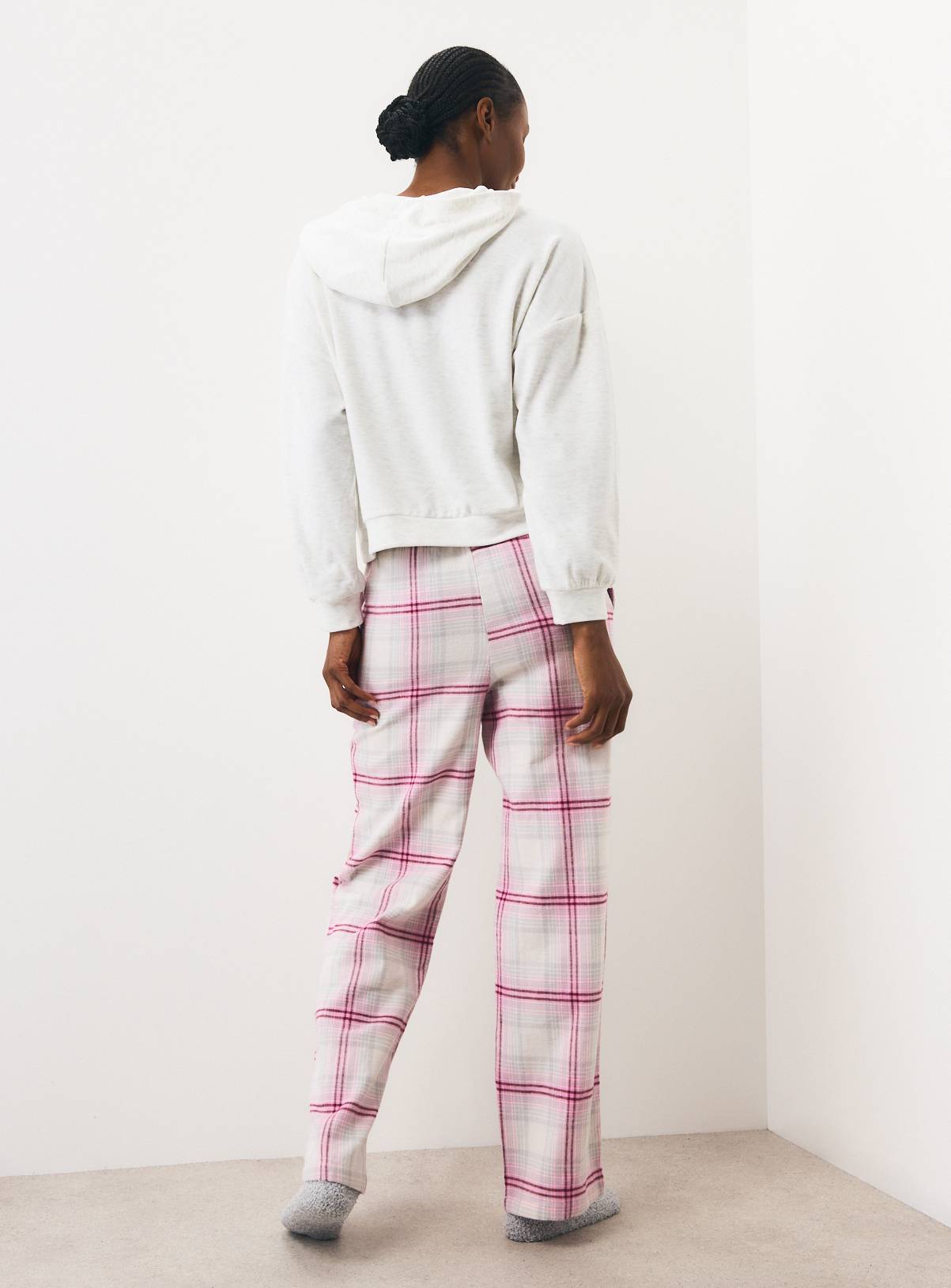 Grey Marl Hoodie Cosy Pyjamas XXL - Image 4