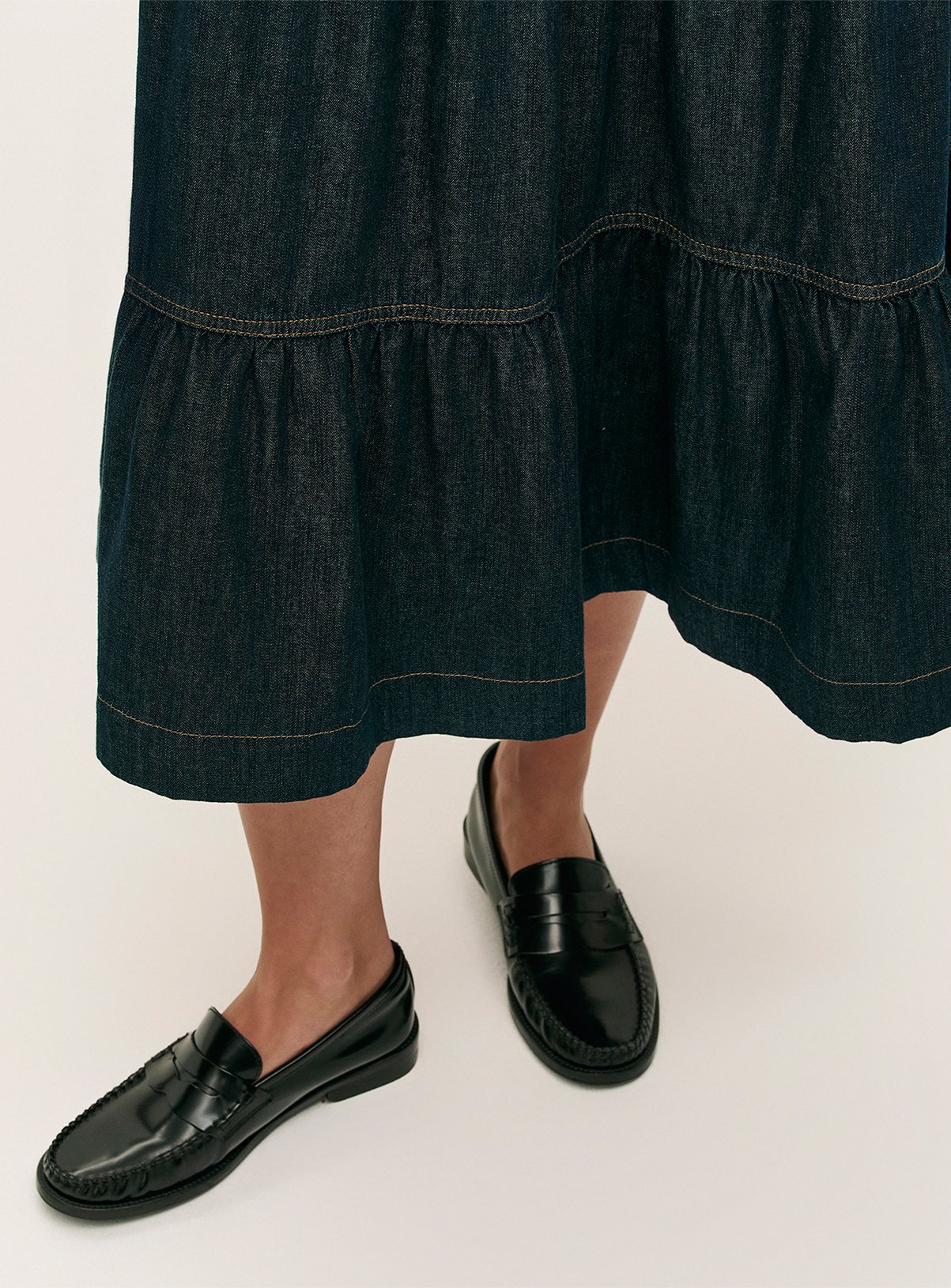 FINERY Lulu Denim Skirt Indigo 12 - Image 3 thumbnail