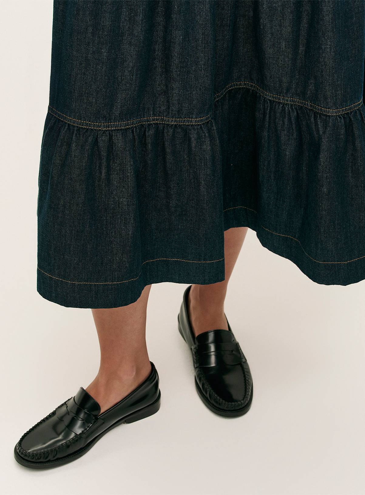 FINERY Lulu Denim Skirt Indigo 12 - Image 3