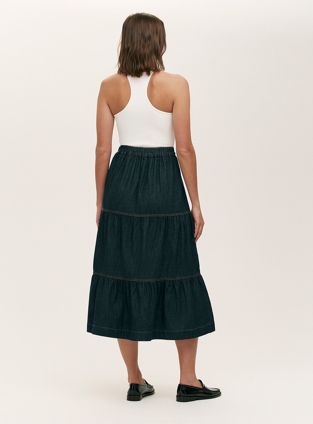 FINERY Lulu Denim Skirt Indigo 12 - Image 4 thumbnail