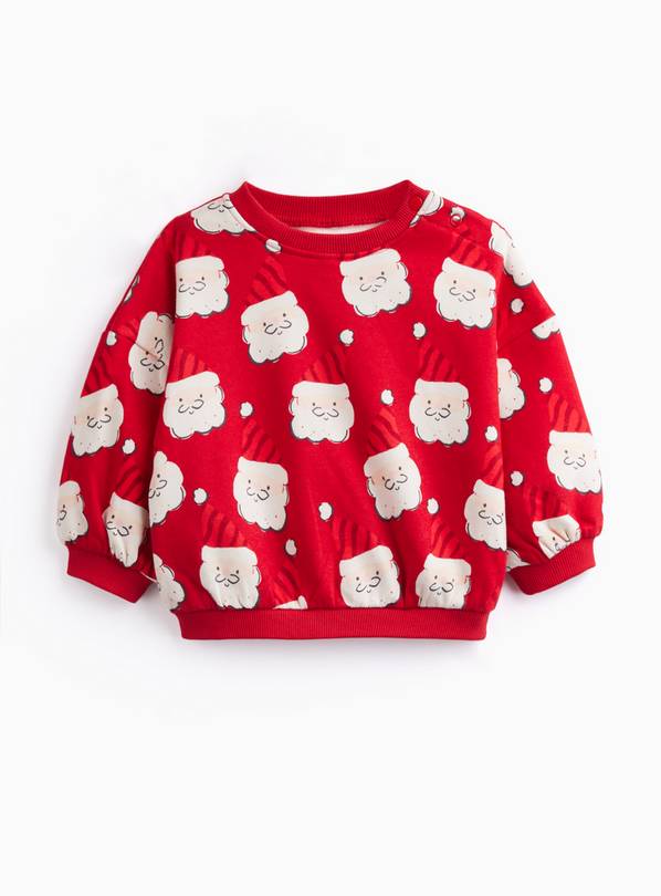Christmas Red Santa All Over Print Sweatshirt 9-12 months