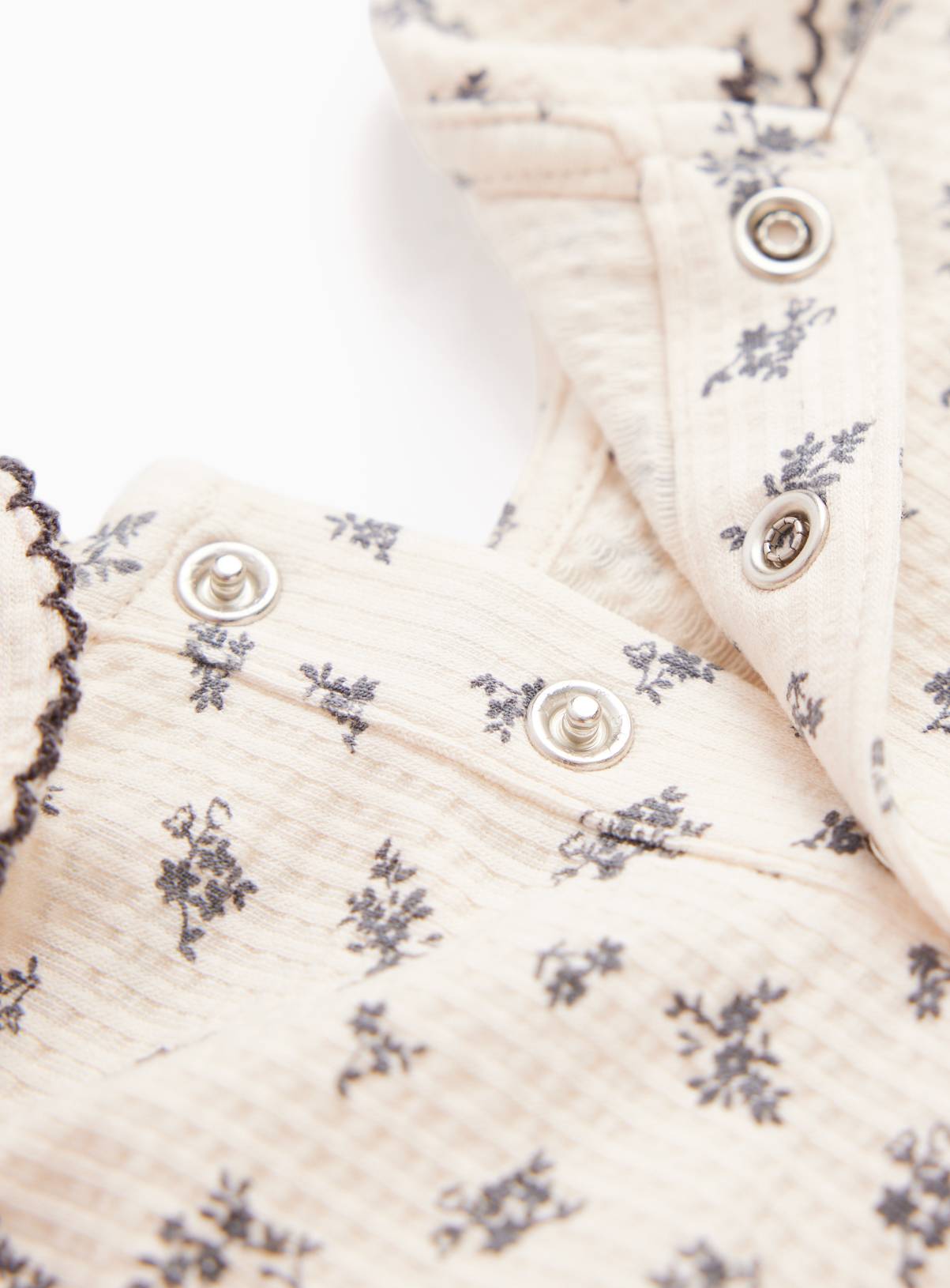 Cream Floral Print Collared Top 12-18 months - Image 2