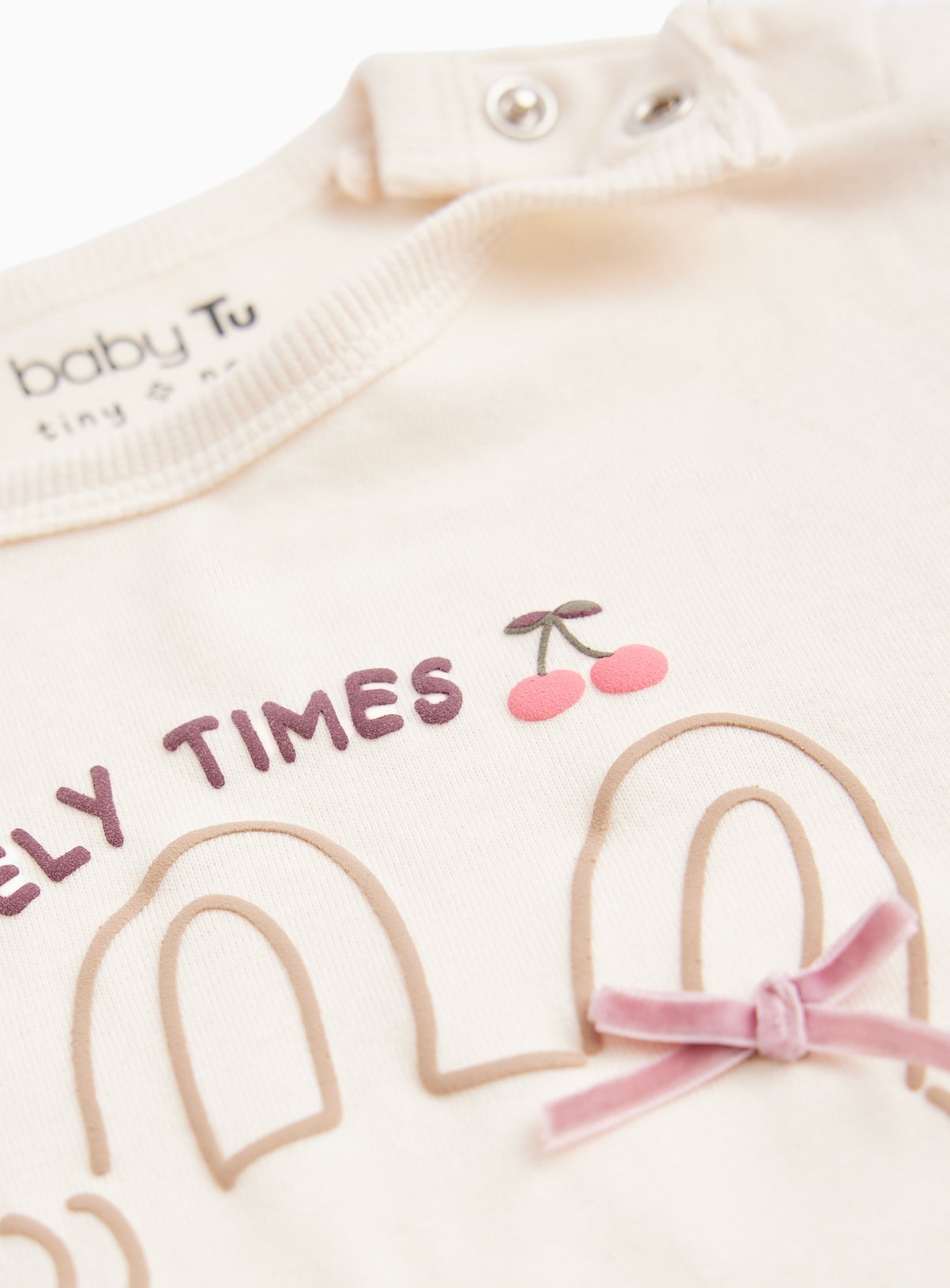 Cream Bunny Long Sleeve Top 18-24 months - Image 2 thumbnail