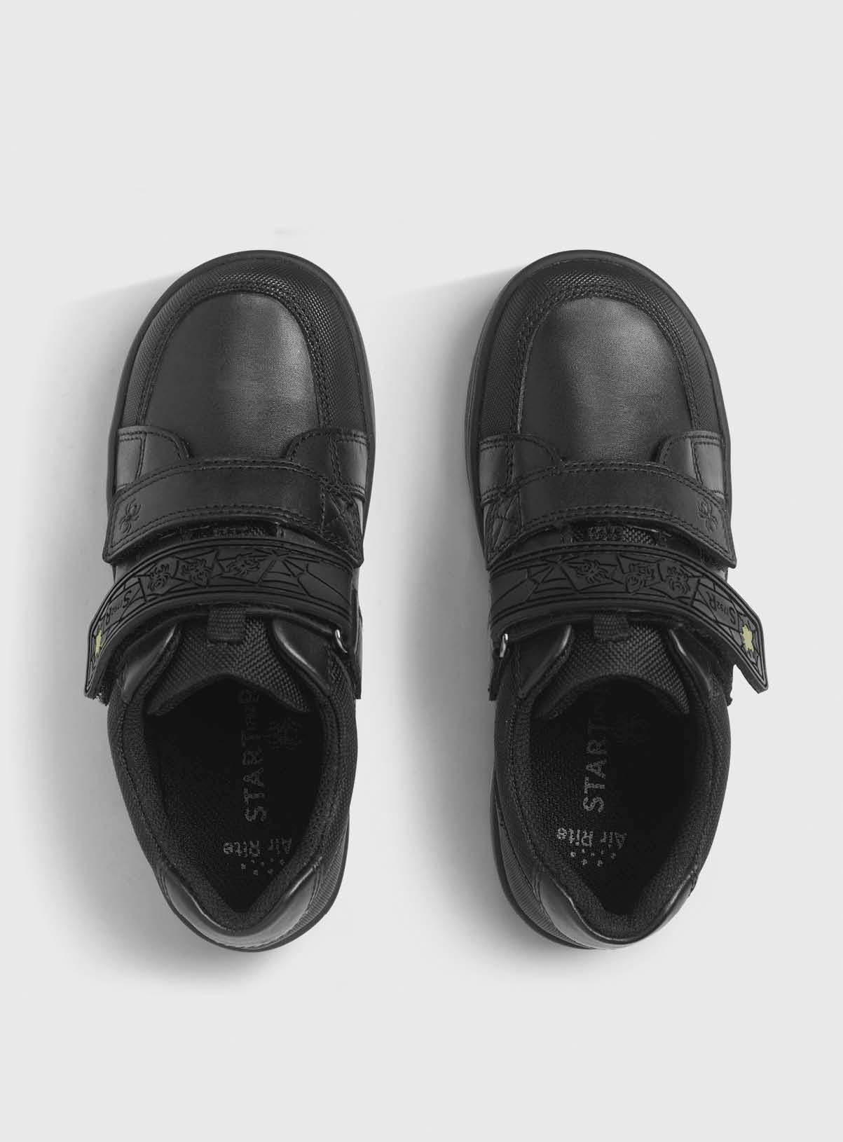 START-RITE Spider Web Black Leather School Shoes 13 Infant - Image 2