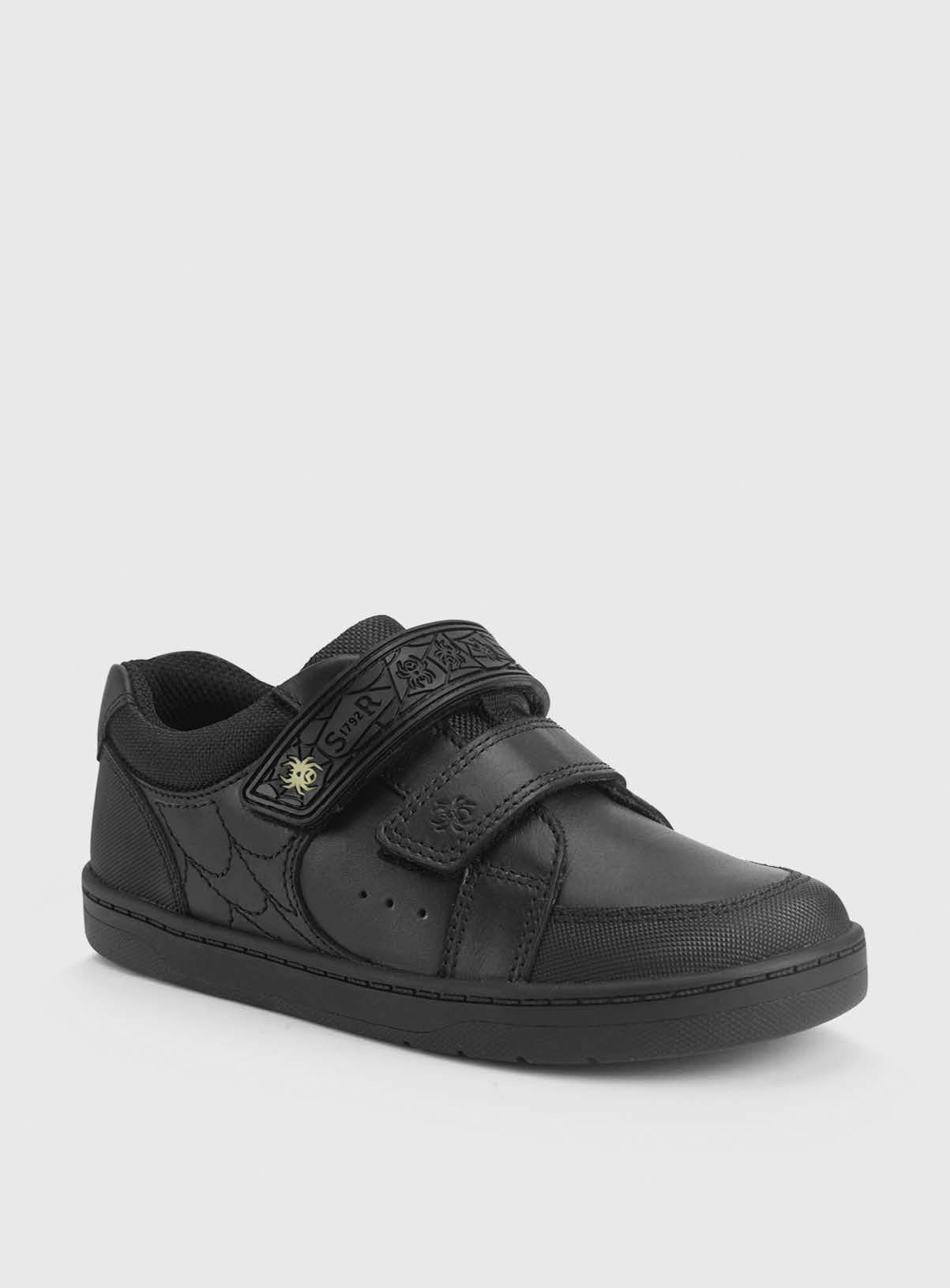 START-RITE Spider Web Black Leather School Shoes 13 Infant - Image 3