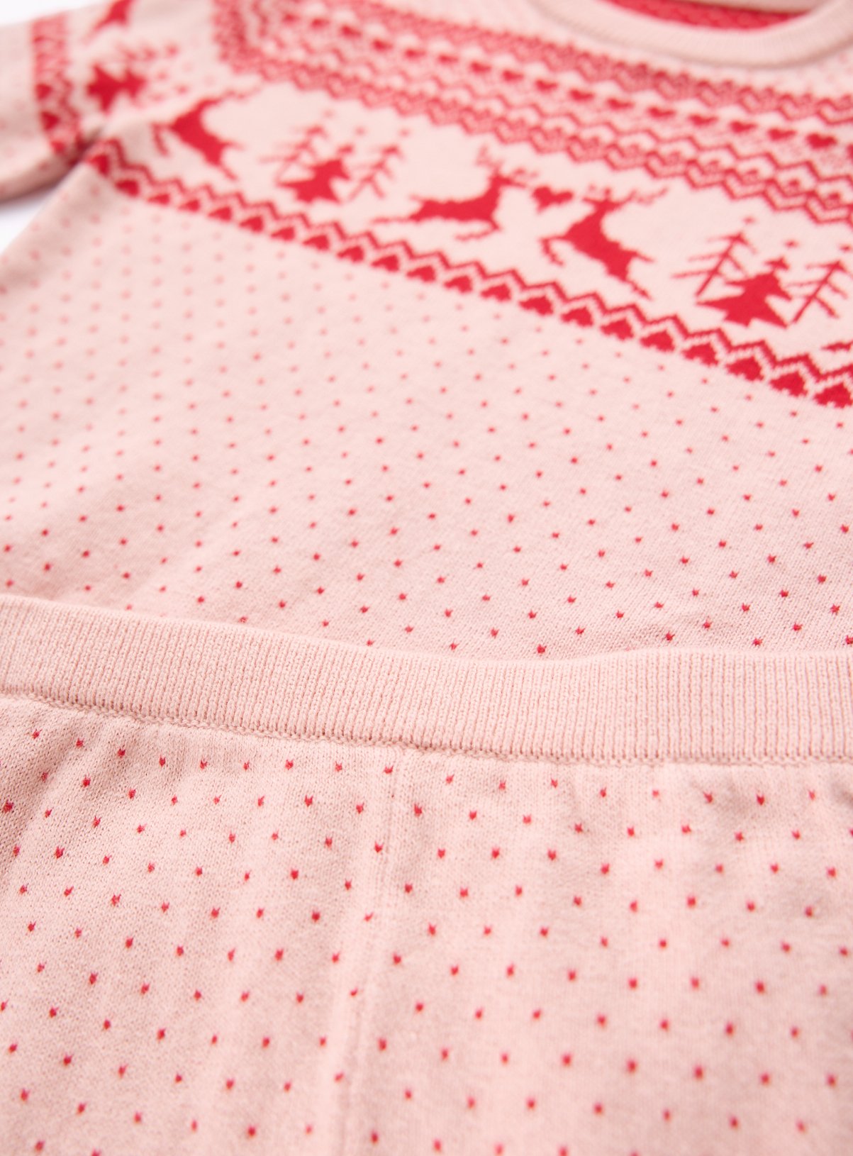 Family Matching Pink Fairisle Knit Set 9-12 months - Image 2 thumbnail