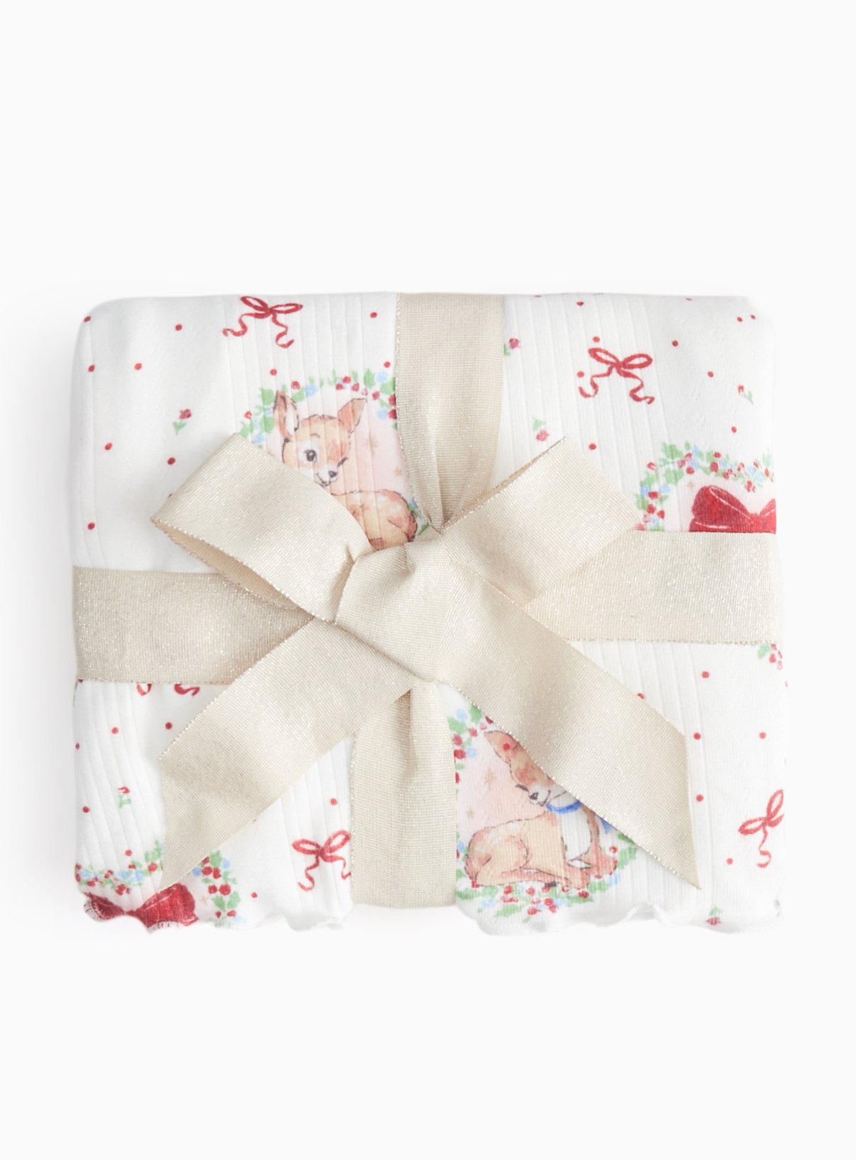 Christmas Wreath Pyjama Top & Bottoms 2-Piece Set 10-11 years - Image 2 thumbnail