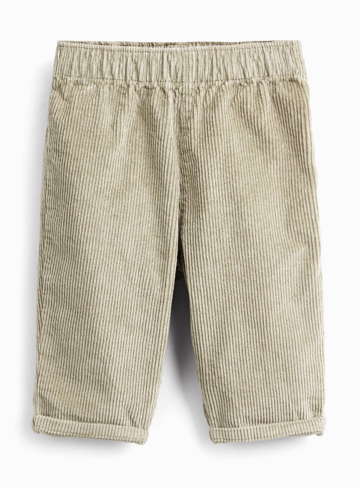 Light Green Corduroy Turn-Up Trousers 3-6 months - Image 1
