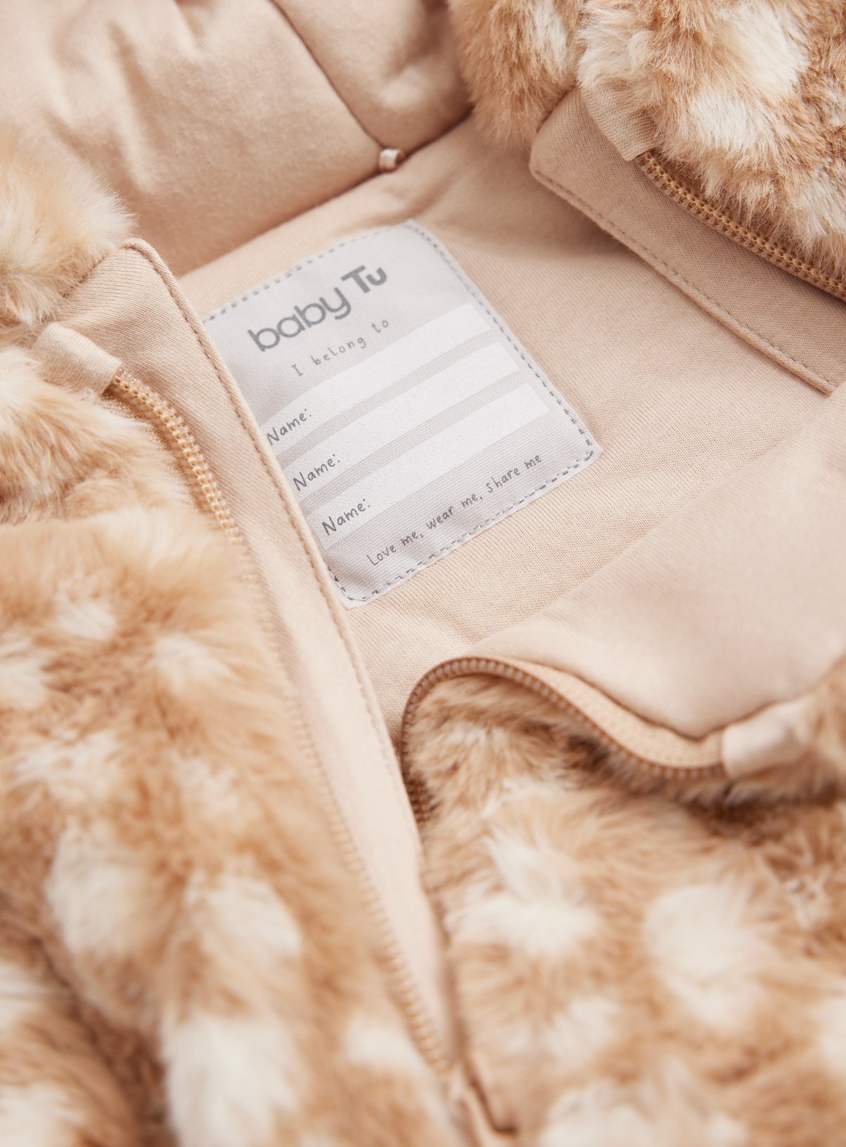 Fluffy Deer Print Pramsuit 18-24 months - Image 2 thumbnail