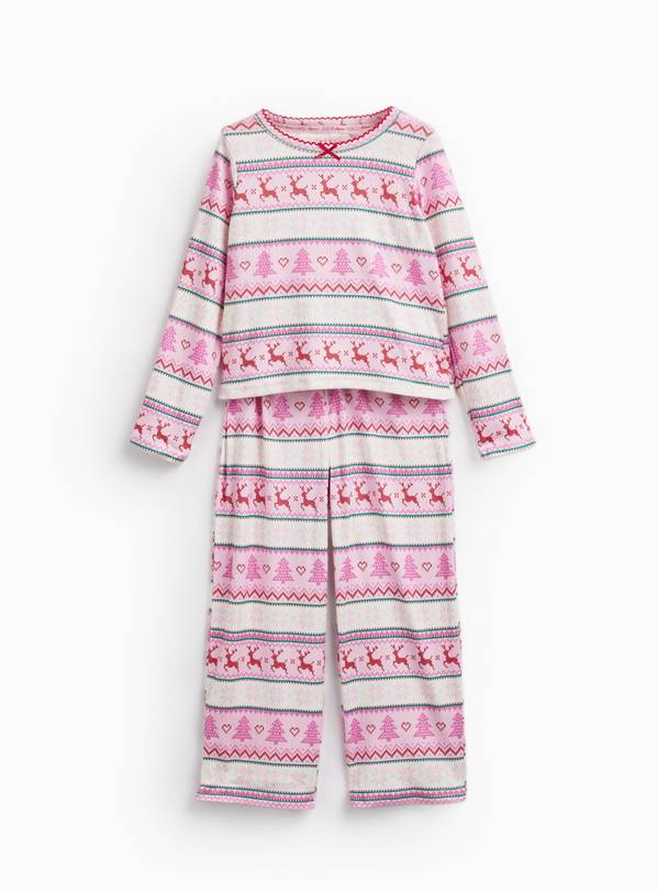Mini Me Pointelle Fairisle Pyjama Set 6-7 years