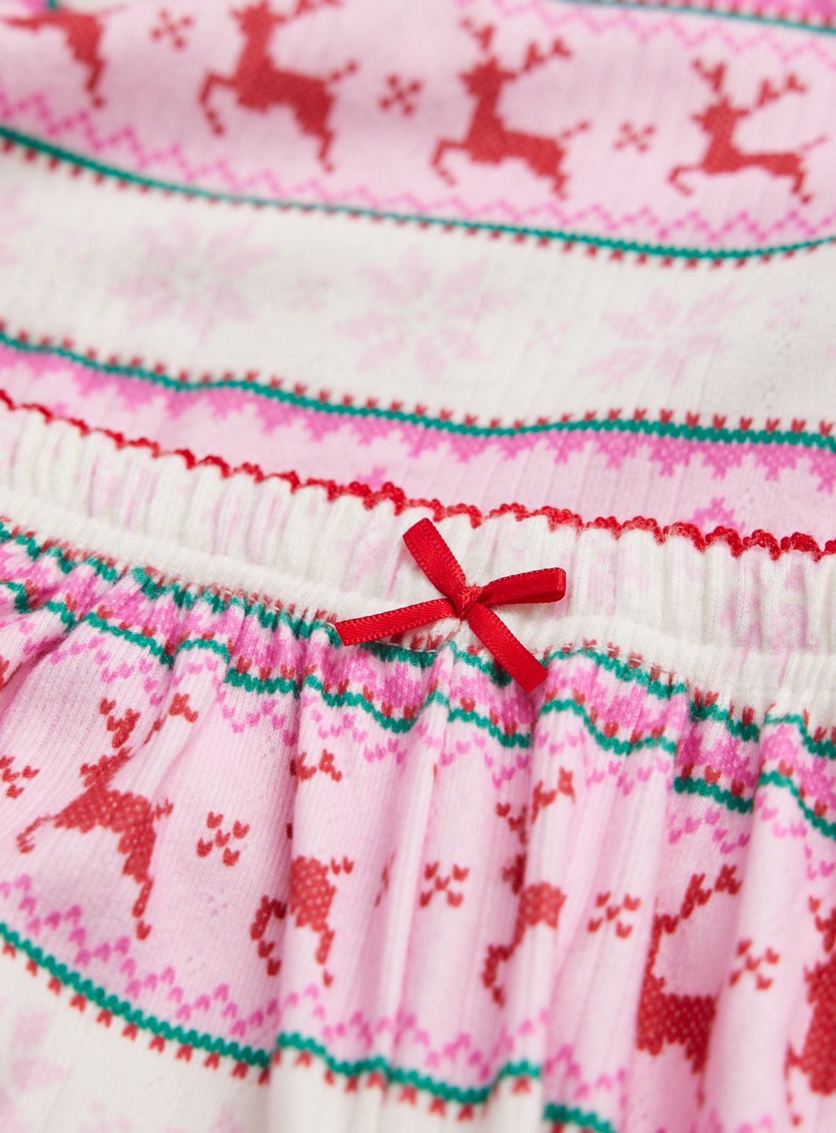 Mini Me Pointelle Fairisle Pyjama Set 6-7 years - Image 2 thumbnail