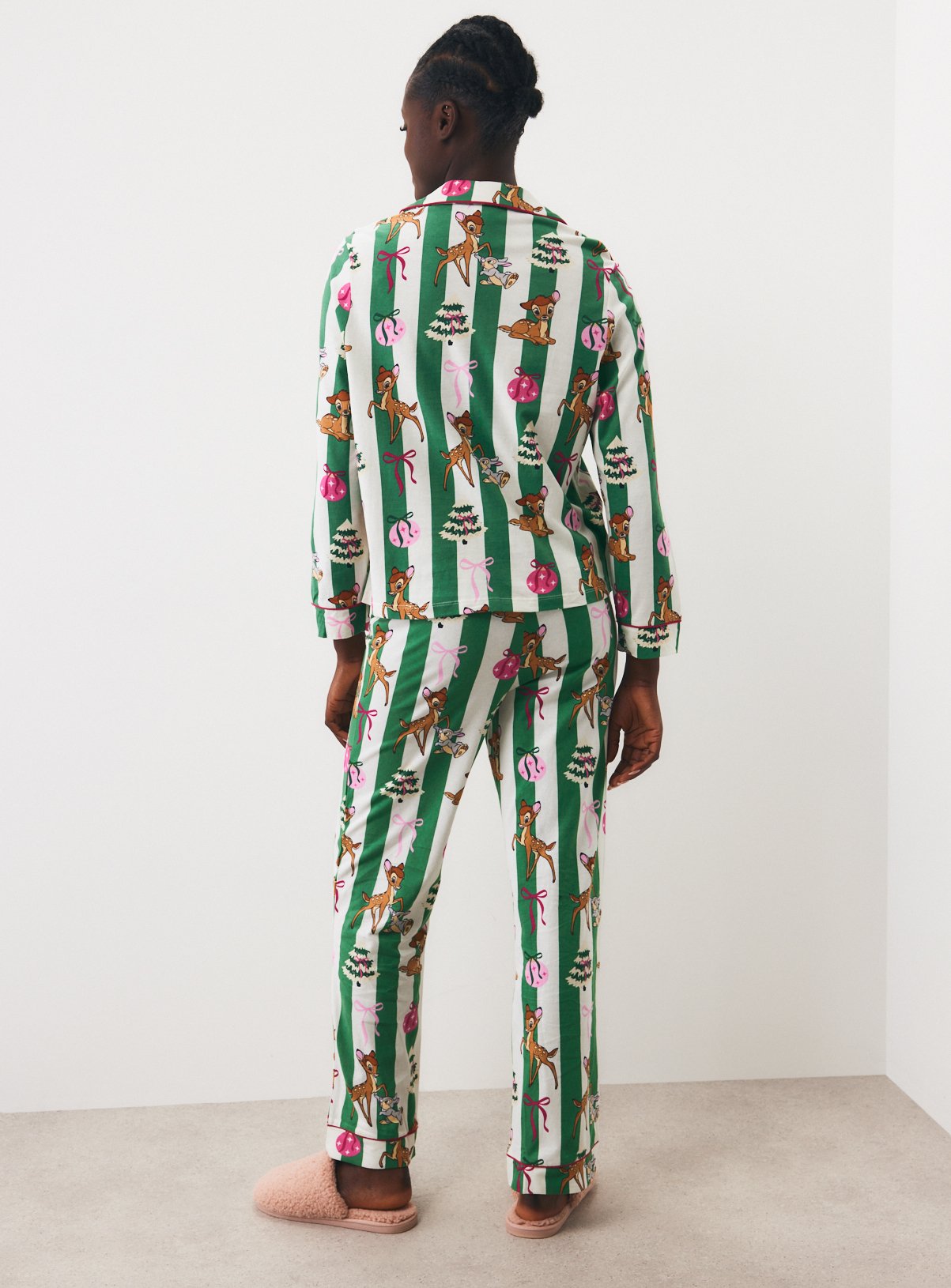 Family Matching Disney Bambi Stripe Traditional Pyjamas XS - Image 5 thumbnail