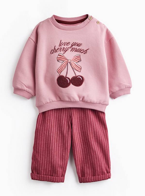 Love You Cherry Much Sweat 2-Piece Set 3-6 months