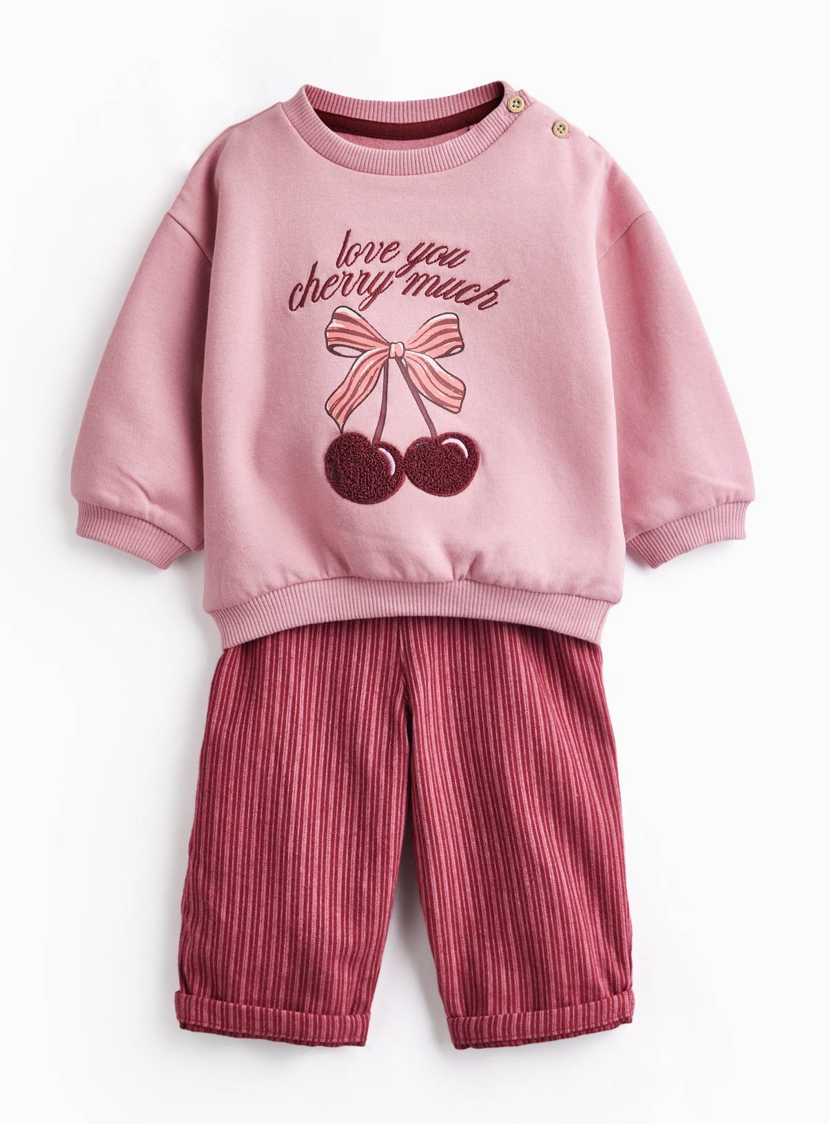 Love You Cherry Much Sweat 2-Piece Set 18-24 months - Image 1