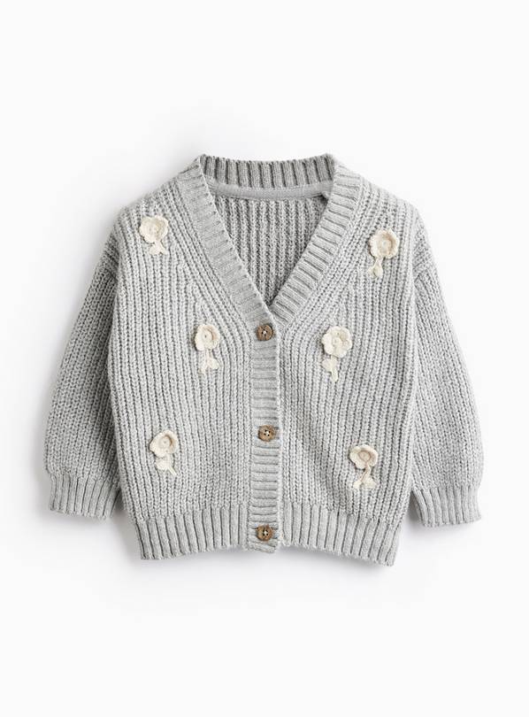 Mono Flower Cardigan Newborn