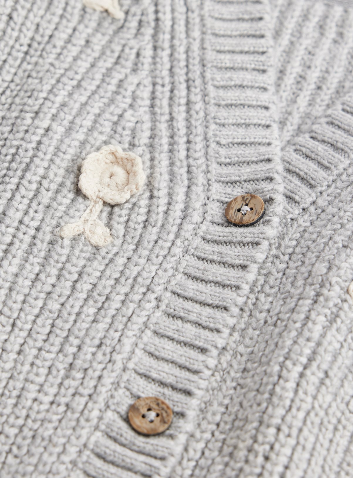 Mono Flower Cardigan Newborn - Image 2 thumbnail