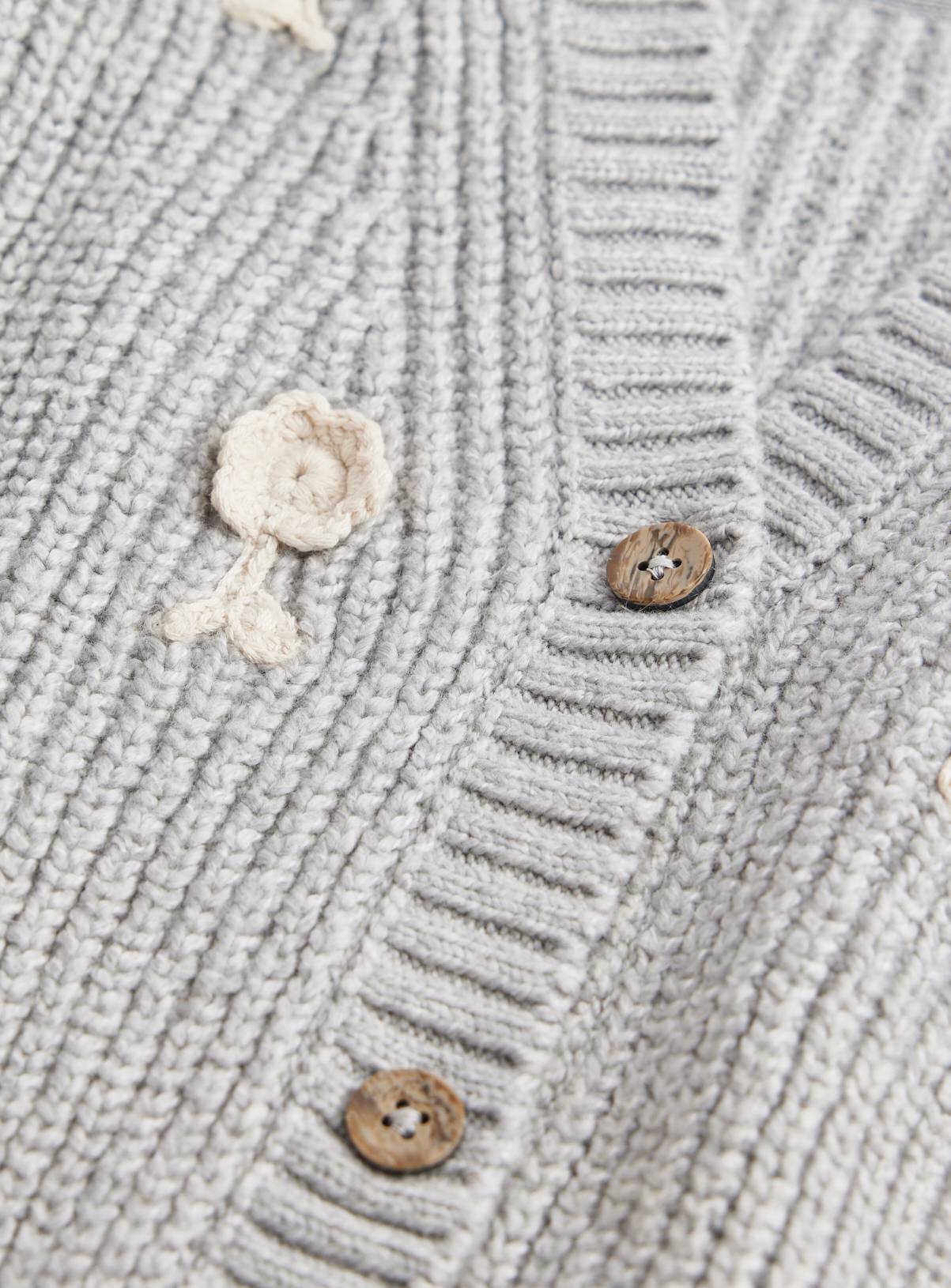 Mono Flower Cardigan Newborn - Image 2