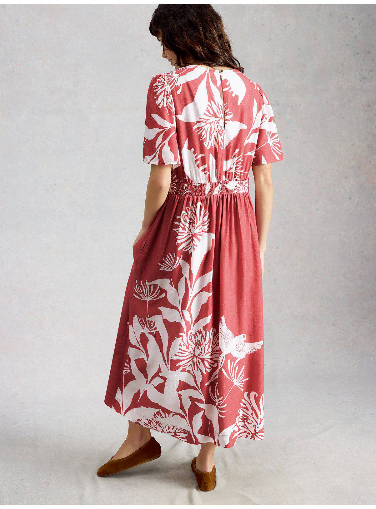 WHITE STUFF Lucy Midaxi Dress Pink Botanical 18 - Image 2