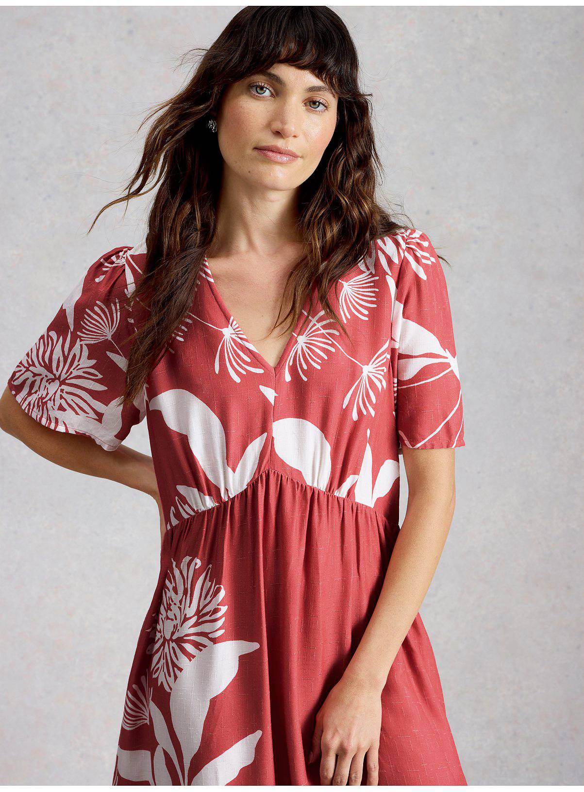 WHITE STUFF Lucy Midaxi Dress Pink Botanical 18 - Image 4