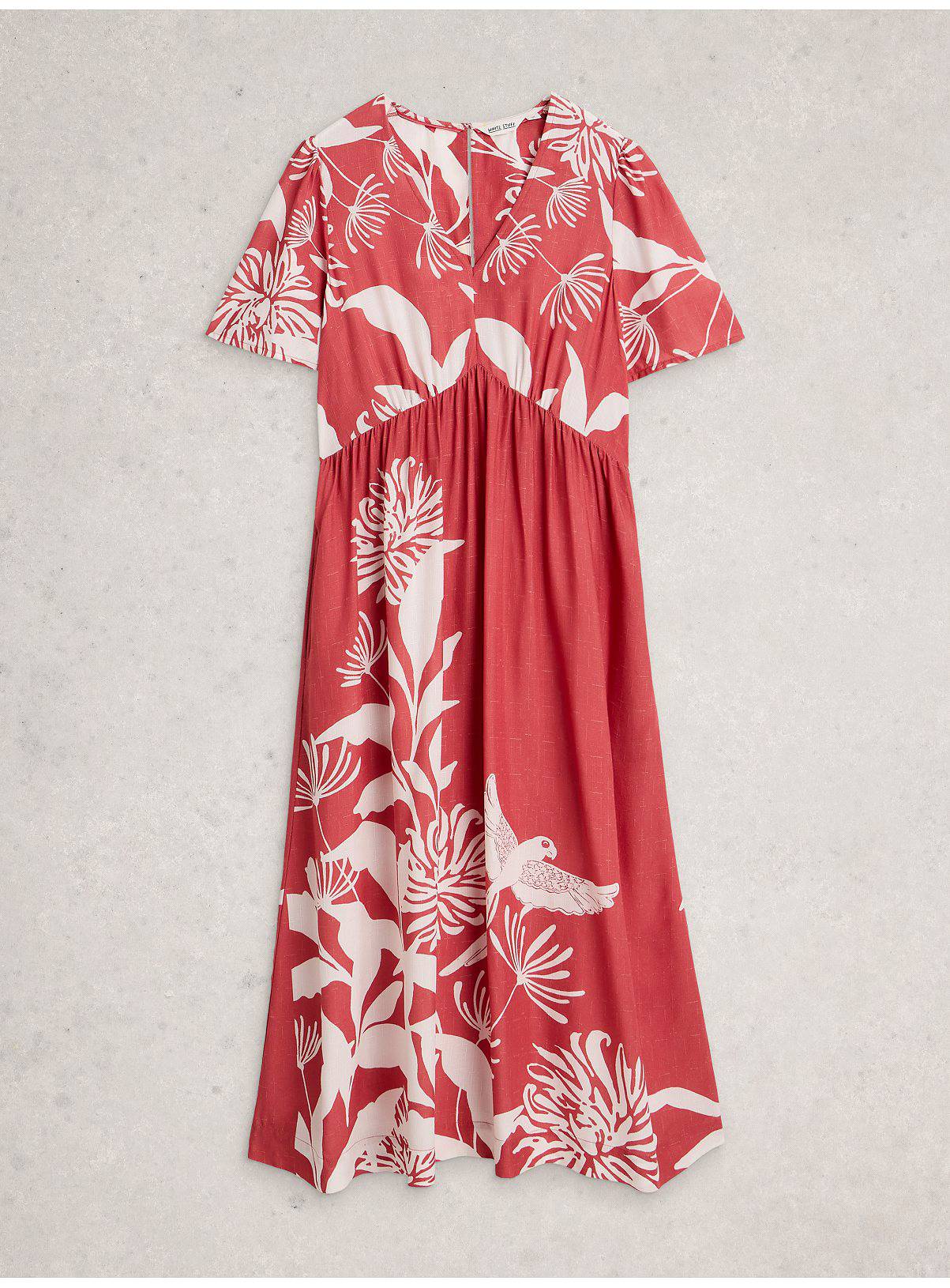 WHITE STUFF Lucy Midaxi Dress Pink Botanical 18 - Image 5
