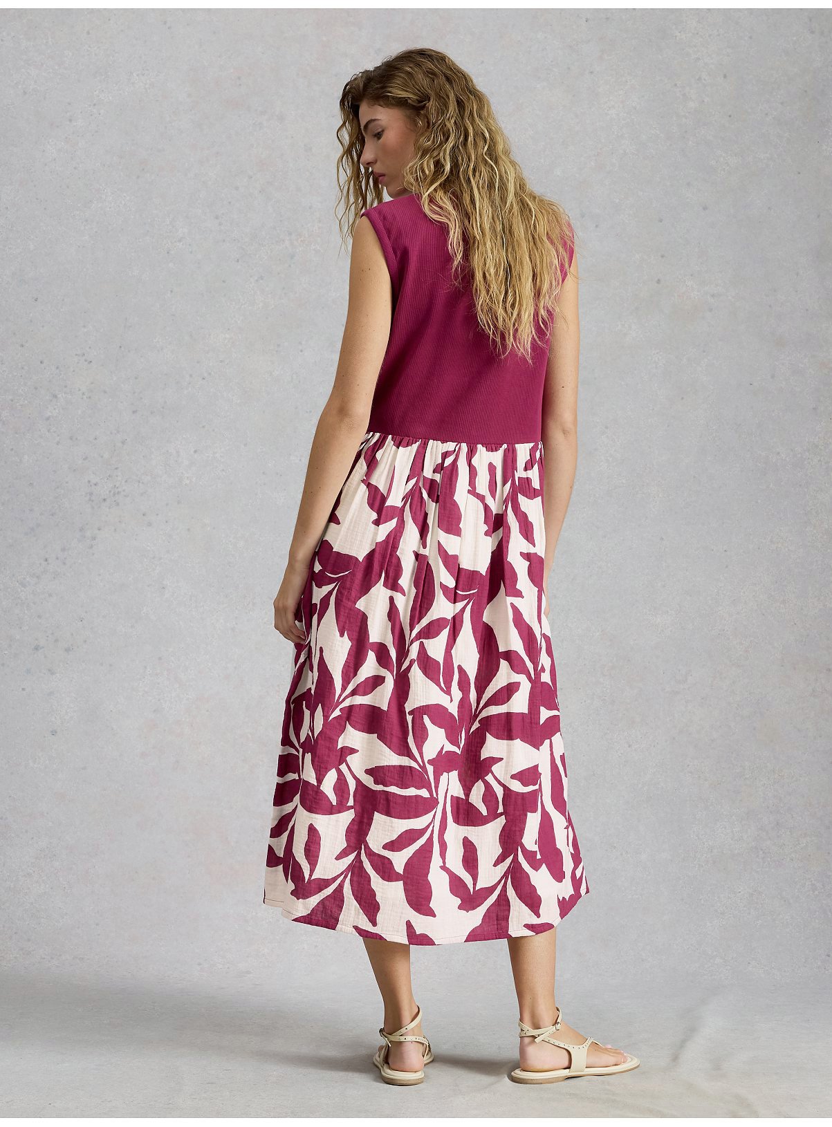 WHITE STUFF Shay Jersey Mix Dress 16 - Image 2 thumbnail