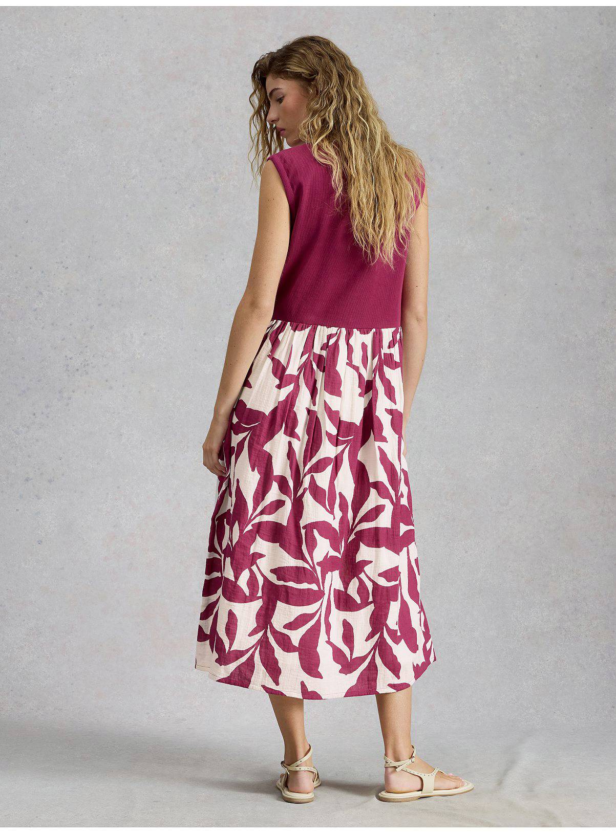 WHITE STUFF Shay Jersey Mix Dress 16 - Image 2