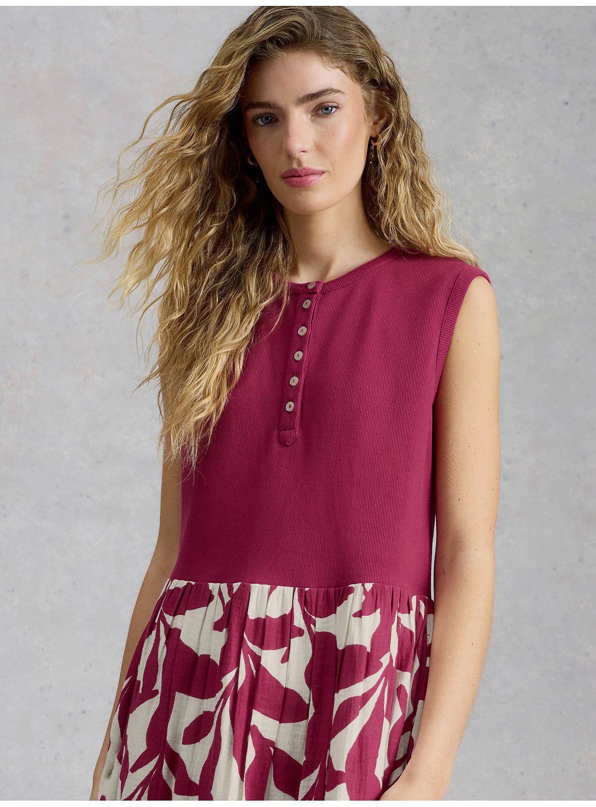 WHITE STUFF Shay Jersey Mix Dress 16 - Image 3
