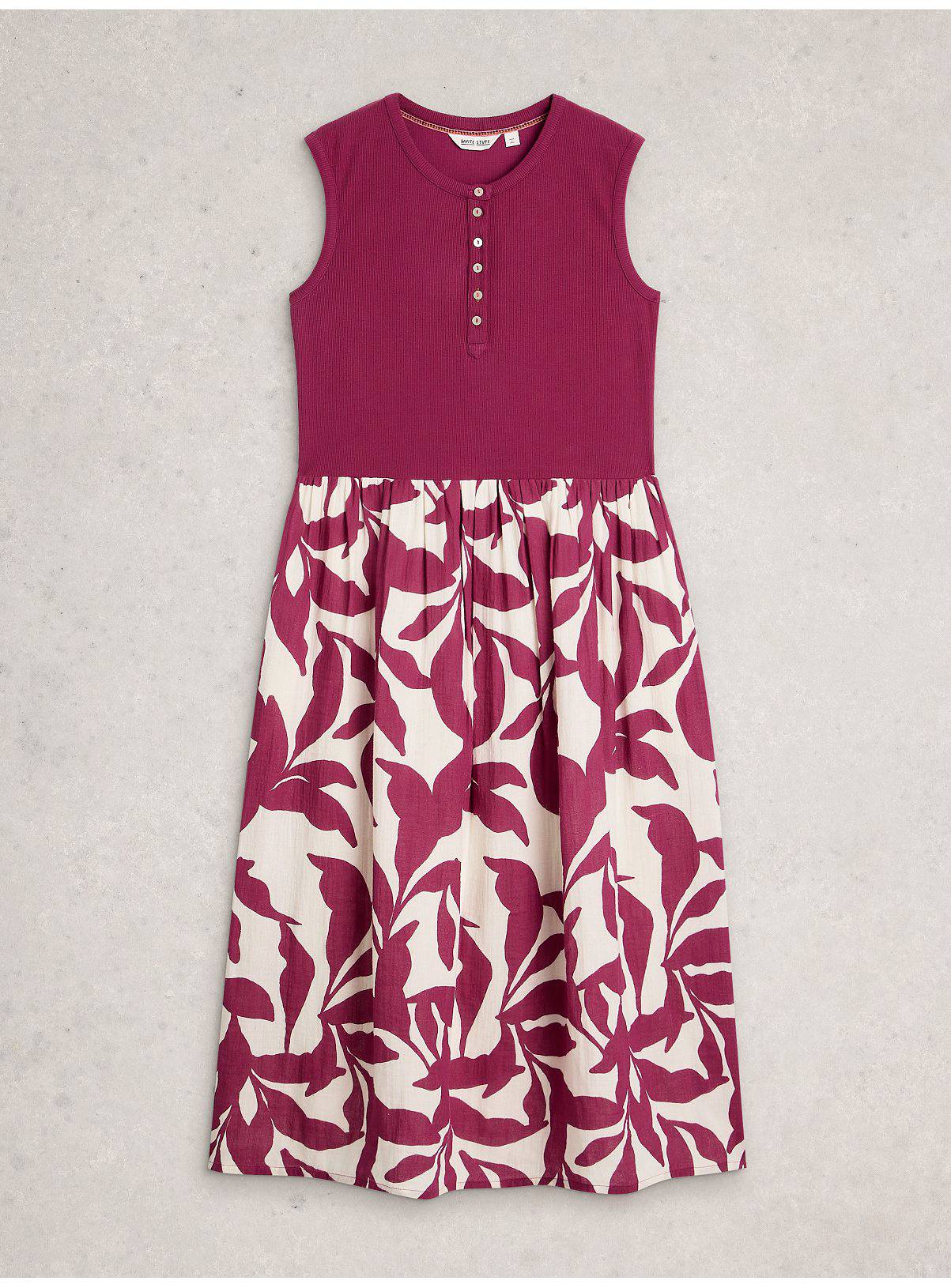 WHITE STUFF Shay Jersey Mix Dress 16 - Image 5