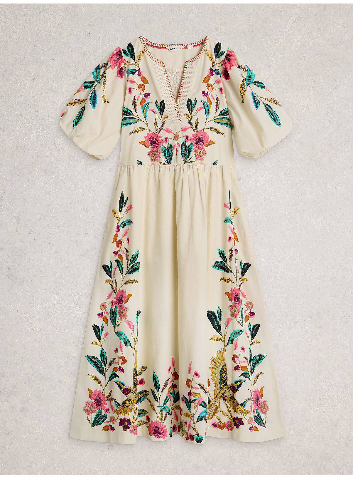 WHITE STUFF Maeve Embroidered Midaxi Dress 10 - Image 5