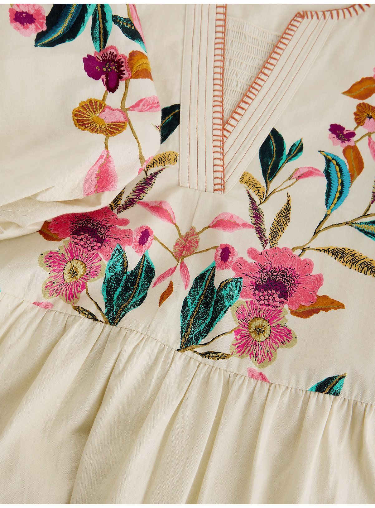 WHITE STUFF Maeve Embroidered Midaxi Dress 10 - Image 6 thumbnail