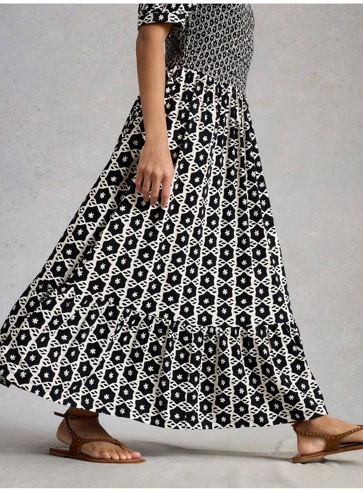 WHITE STUFF Nola Shirred Jersey Dress 14 - Image 3