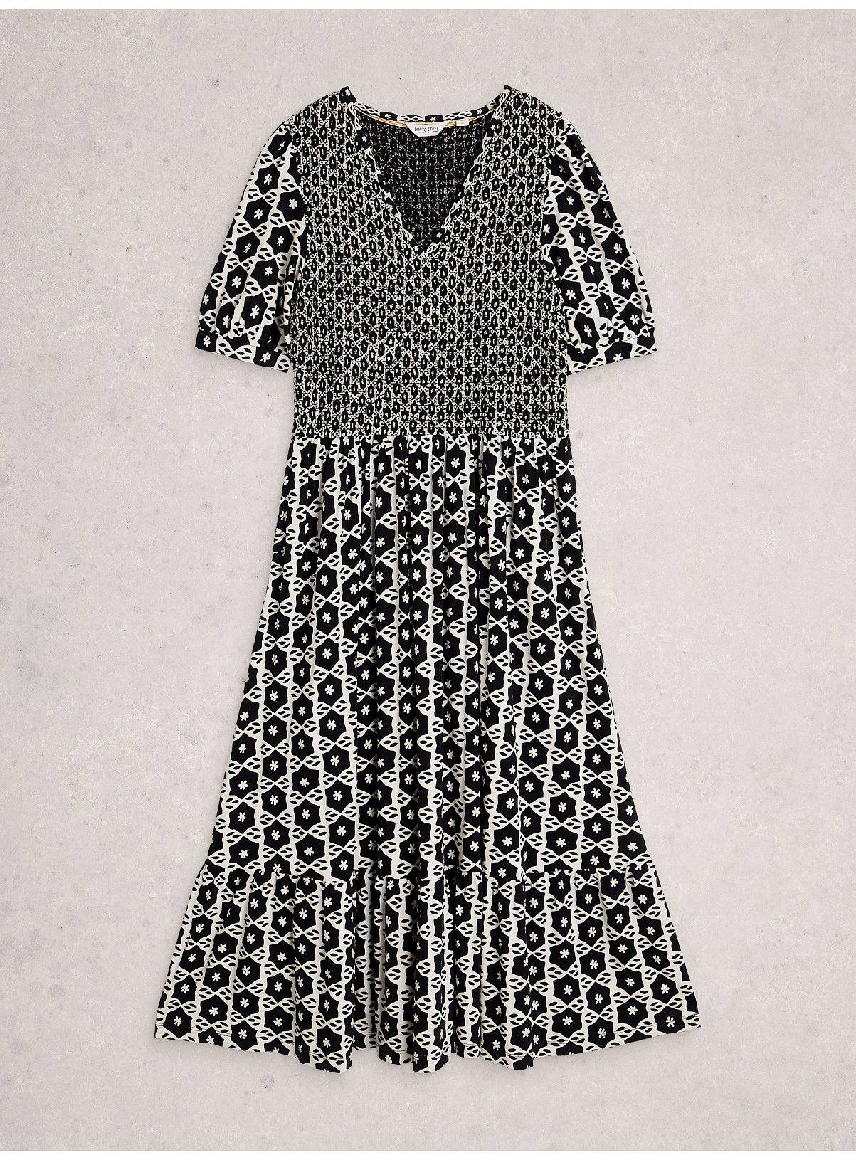 WHITE STUFF Nola Shirred Jersey Dress 14 - Image 5