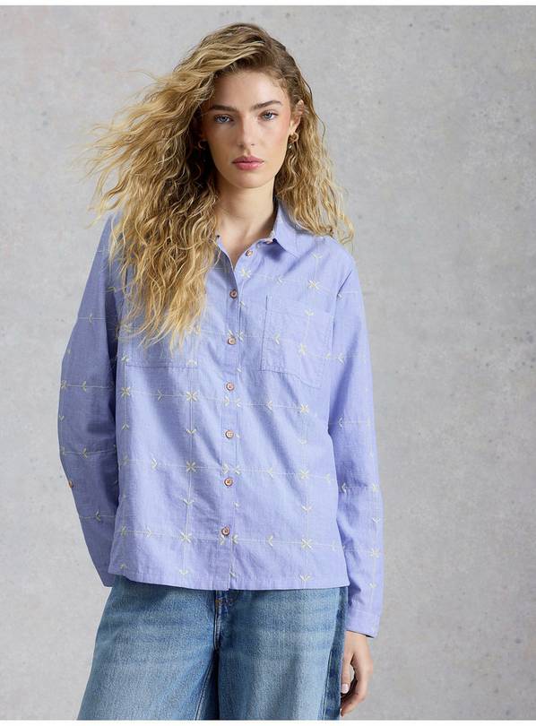 WHITE STUFF Sophie Embroidered Shirt 12