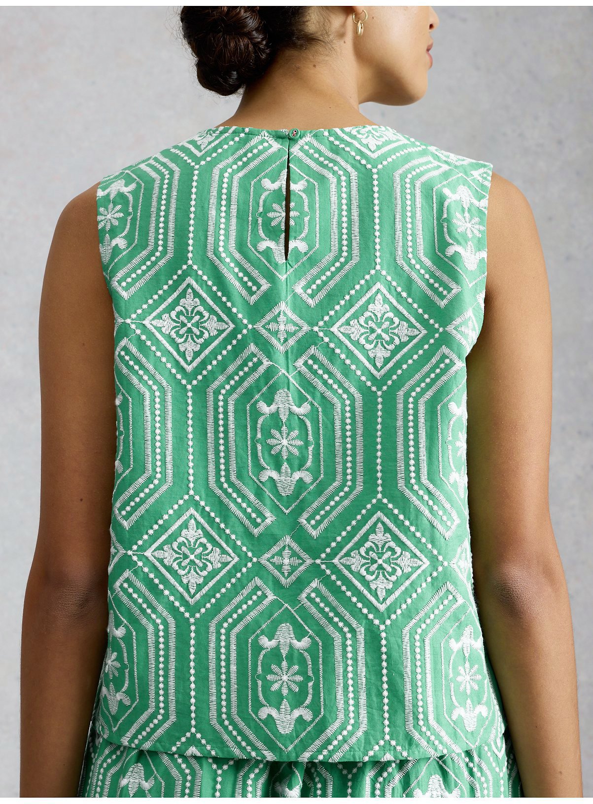 WHITE STUFF Hallie Embroidered Top 16 - Image 2 thumbnail