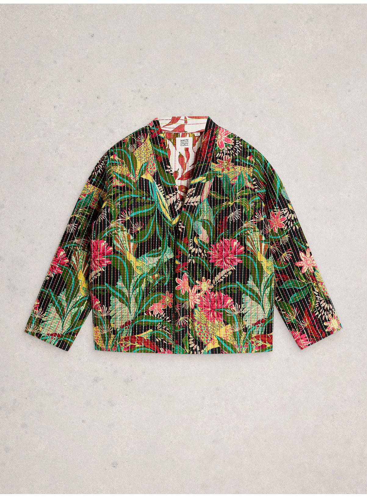 WHITE STUFF Reversible Printed Quilted Jacket 12 - Image 5