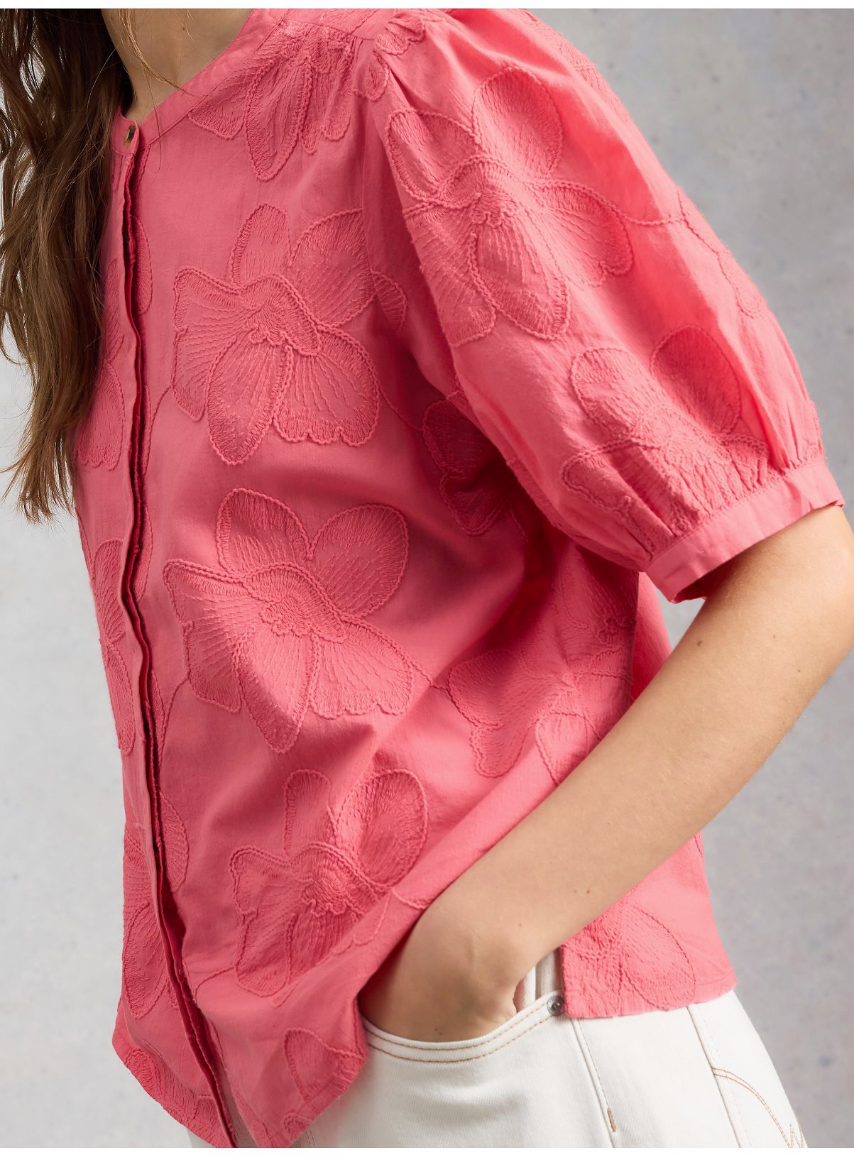 WHITE STUFF Lana Embroidered Top 18 - Image 4 thumbnail