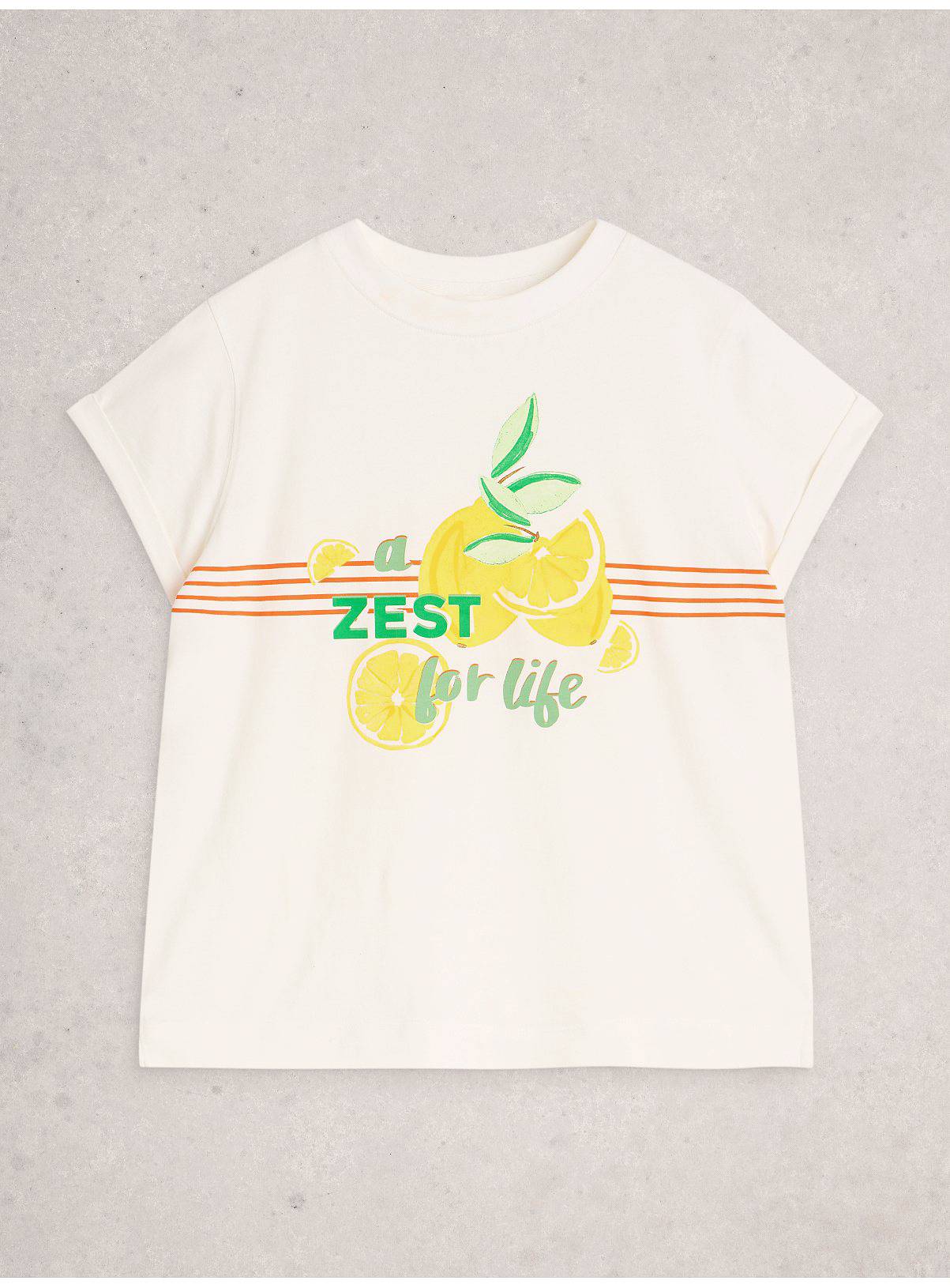 WHITE STUFF Gina Graphic T Shirt White 10 - Image 5