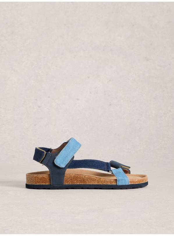 WHITE STUFF Trek Footbed Sandal Denim 6