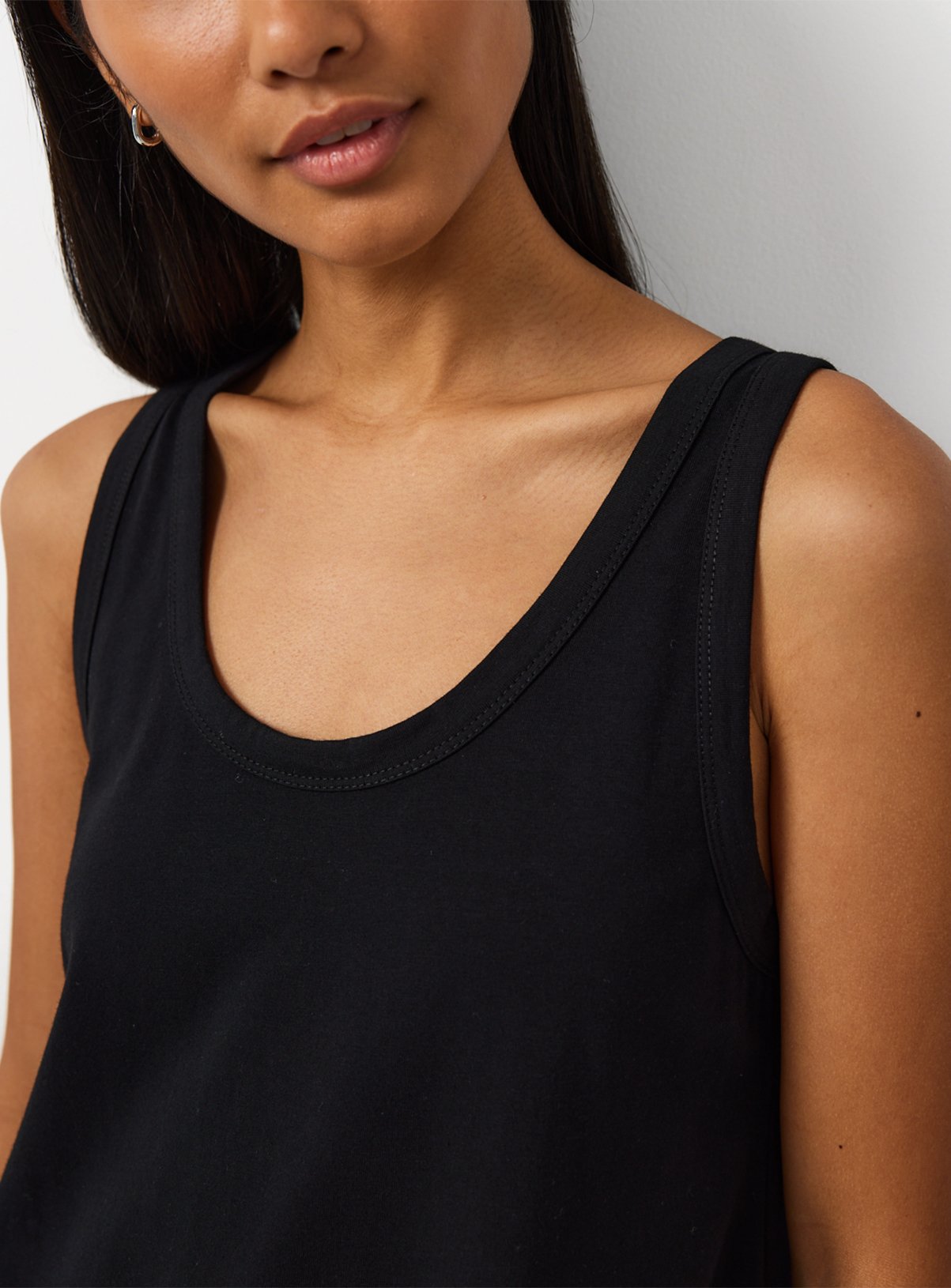 Black Jersey Mini Panel Dress 6 - Image 3 thumbnail