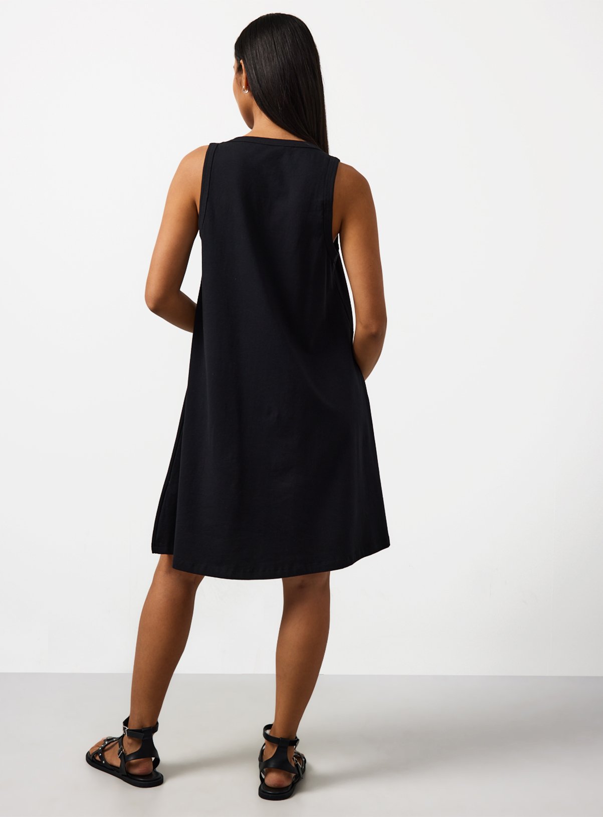 Black Jersey Mini Panel Dress 6 - Image 4 thumbnail