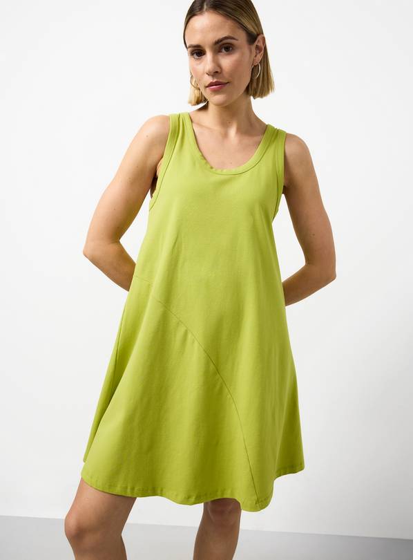 Lime Jersey Mini Panel Dress 8